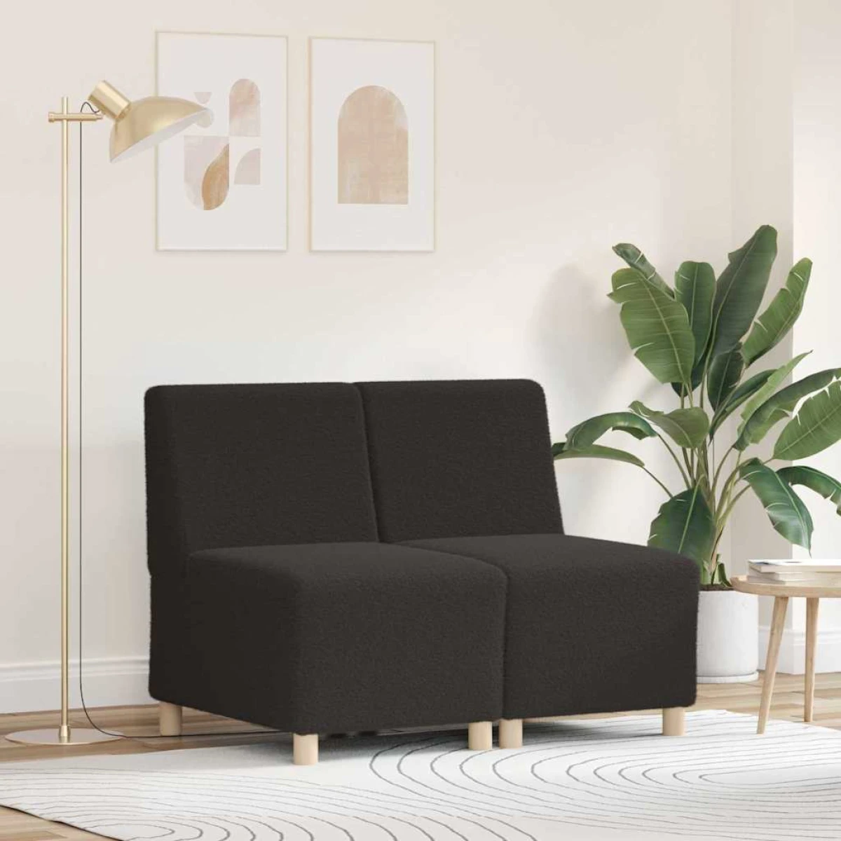 VidaXL Corduroy Modular Sofa Armless 55x74x82 cm LivingRoom by vidaXL