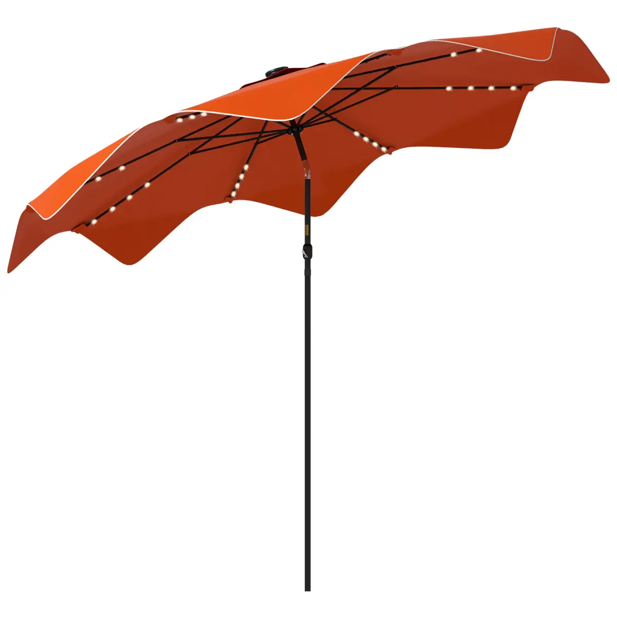 Outsunny Outsunny Garden Parasol Umbrella with LED Lights and Tilt, Table Umbrella - Parasol