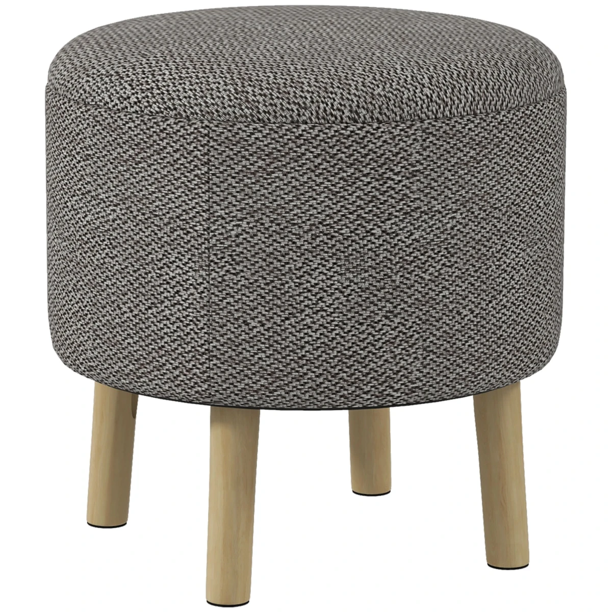 HOMCOM Round Storage Ottoman Compact Hidden by HOMCOM