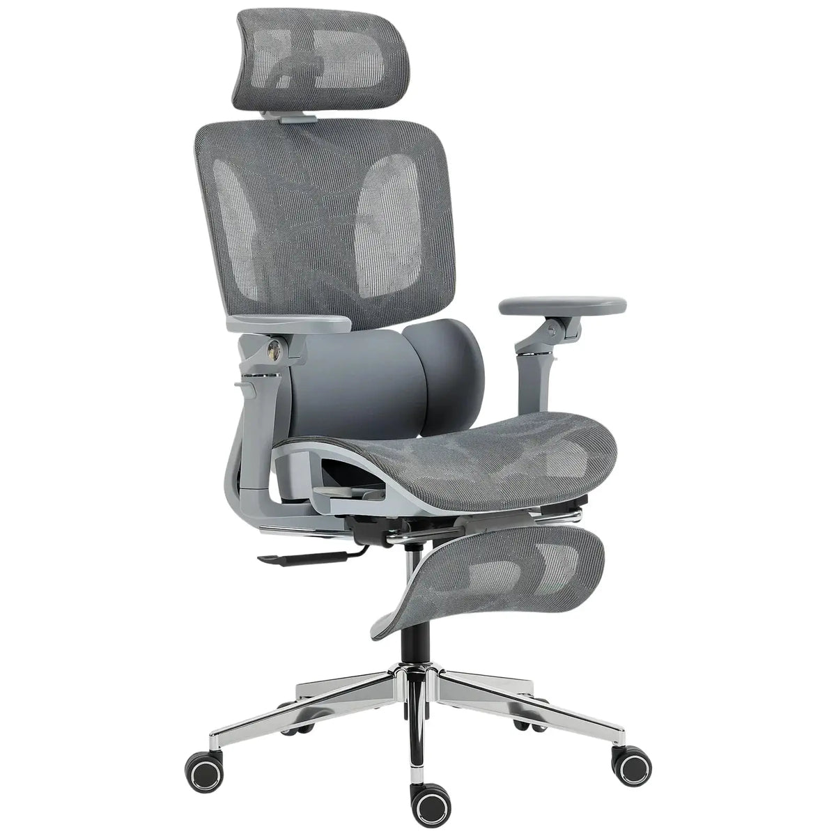 HOMCOM Ergonomic Office Chair, High Back Mesh Desk Chair, Grey - from HOMCOM