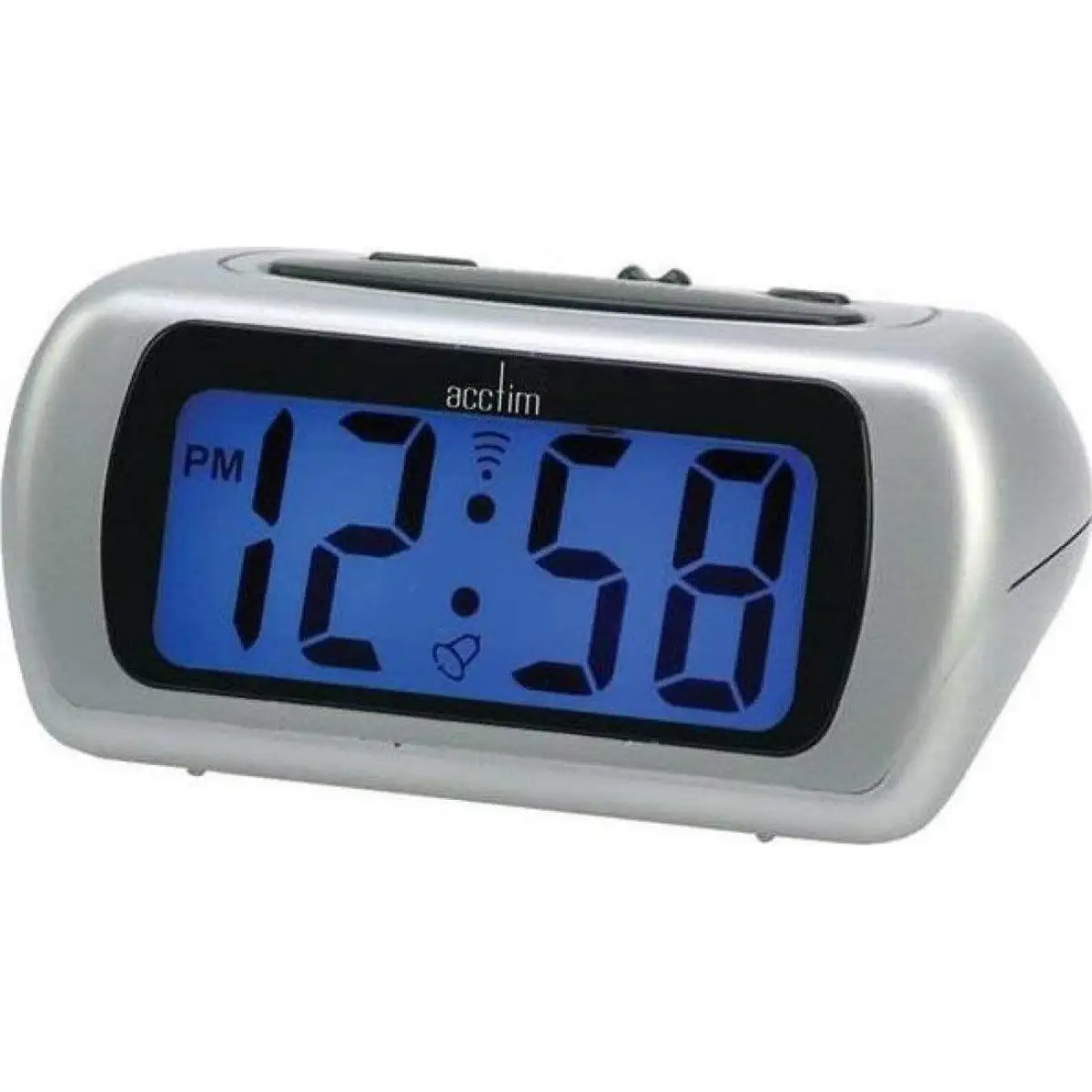 Acctim Acctim Auric Large Lcd Alarm Clock Silver 12340 - Clock