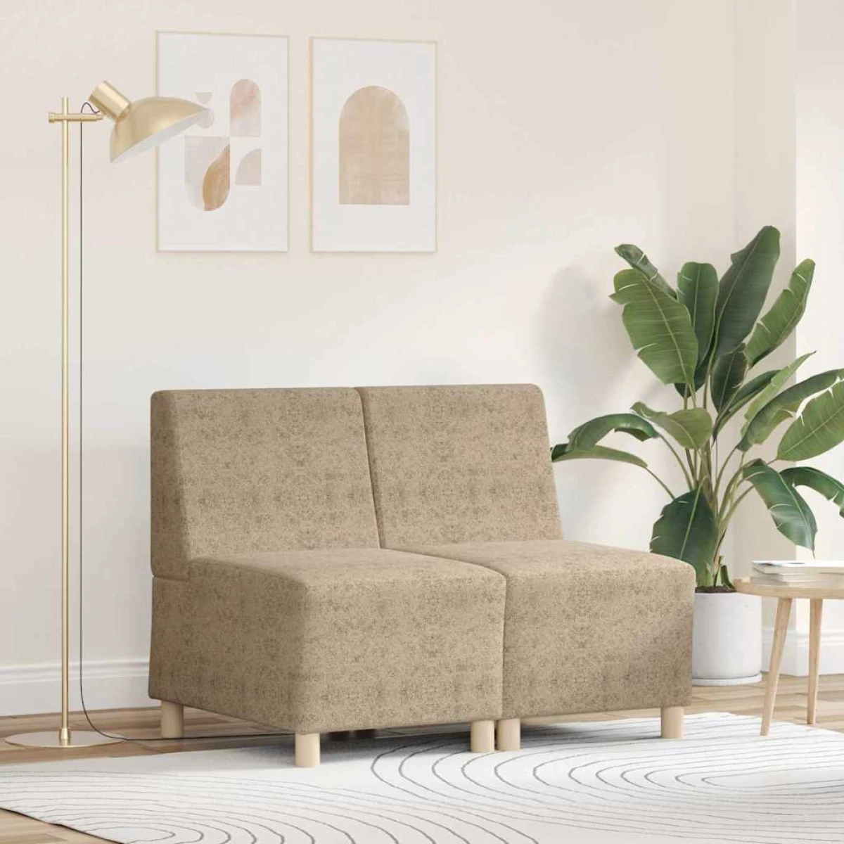 VidaXL Sofa Chair 55x74x82 Cm Faux Suede Armless Home by vidaXL