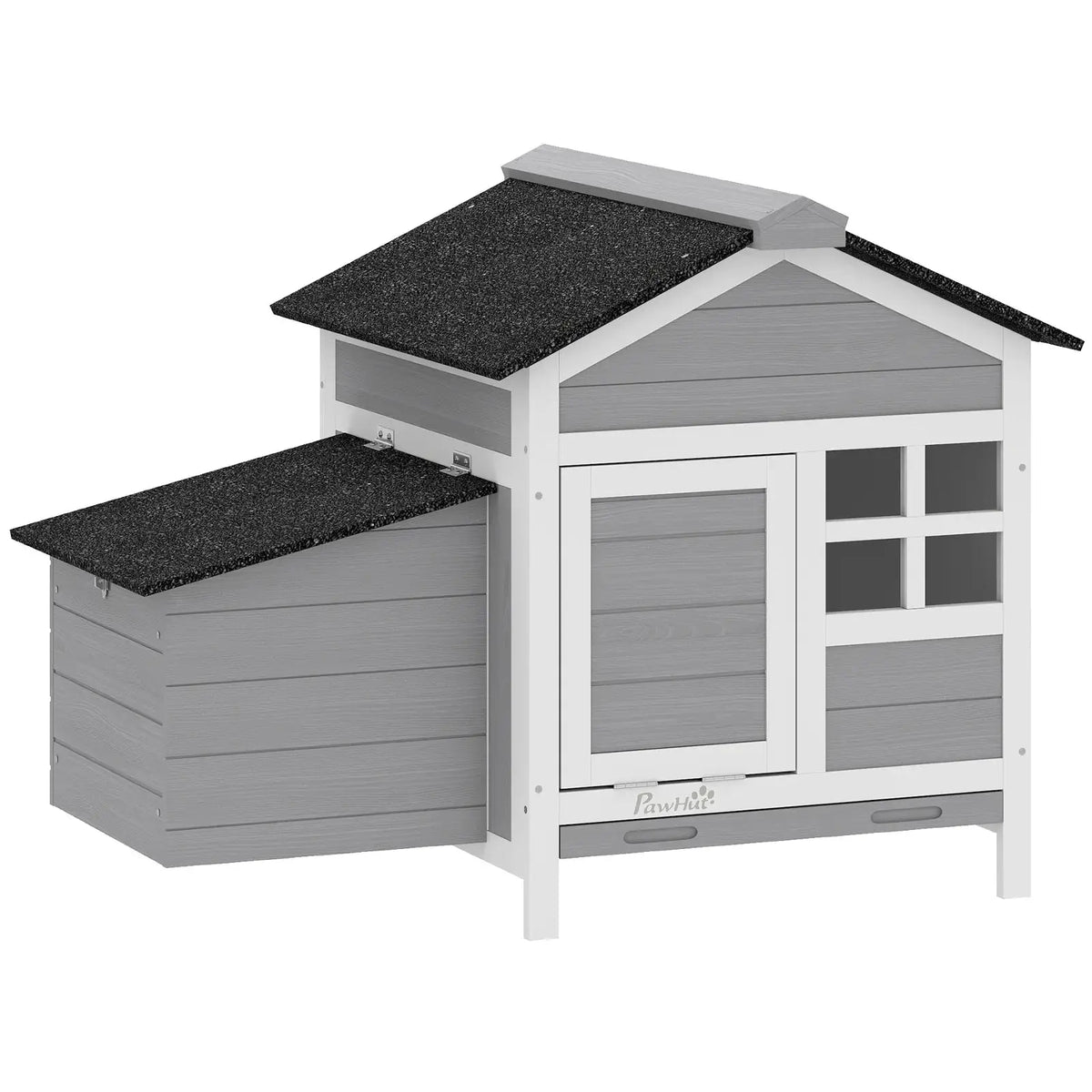 PawHut Wooden Chicken Coop with Pull-Out Tray Nesting Box for 1-2 Chickens - from PawHut