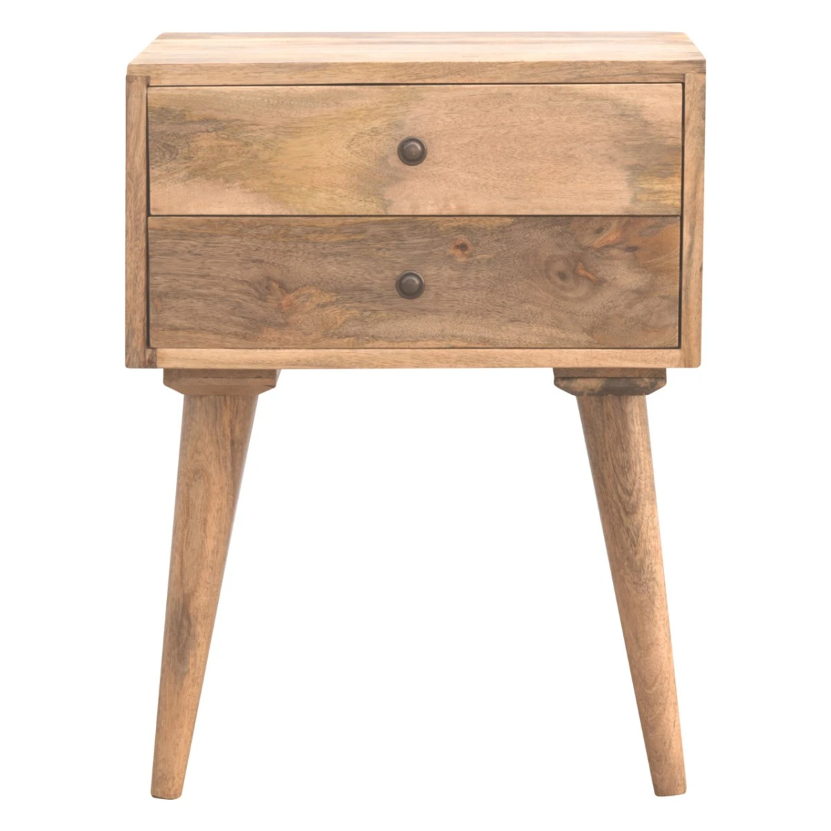 Artisan Furniture Artisan Bedside Table Mango Wood 2 Drawers Home - Bedside Table