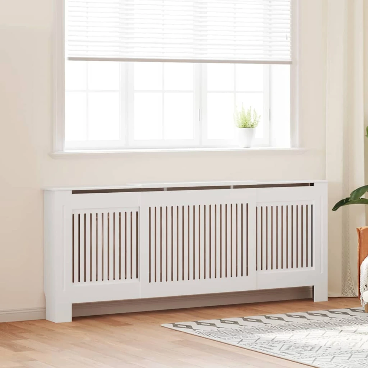 VidaXL Radiator Cover 142-205x20.5x81.5cm Slatted by vidaXL