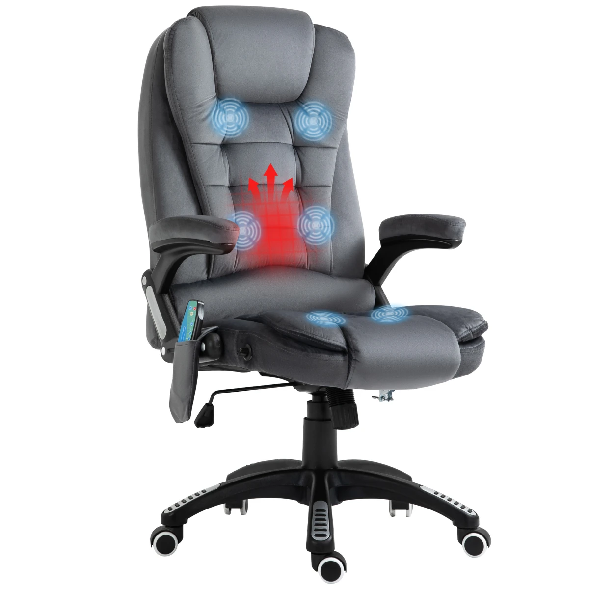 Premium Executive Massage Recliner Chair Full Size Six Point Heating Headrest Office Use by Unbranded