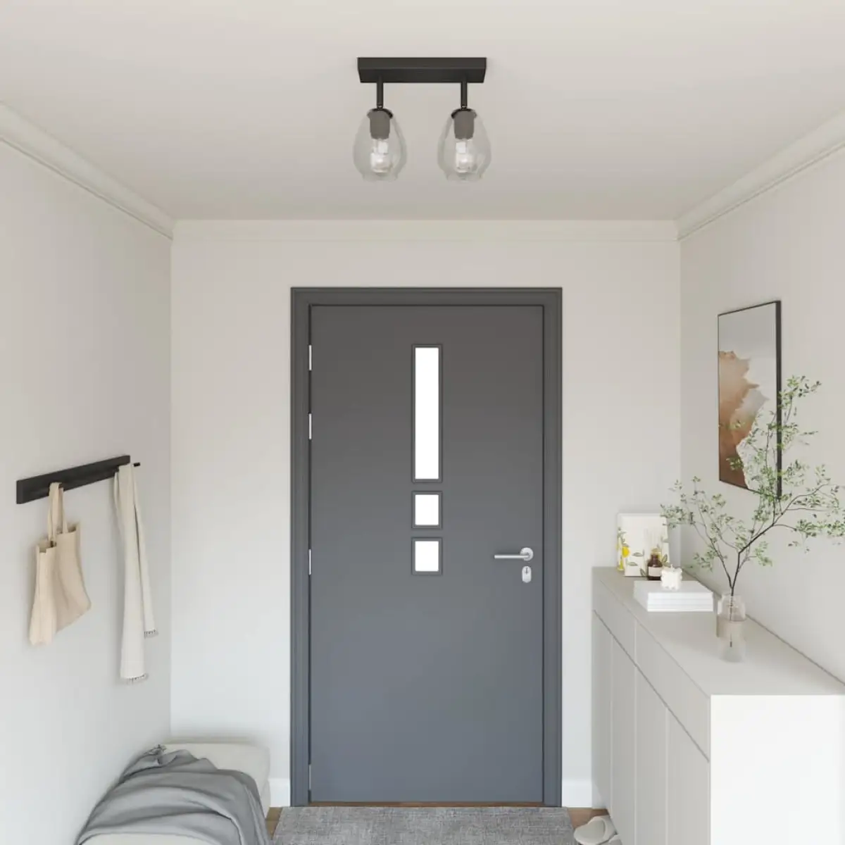 vidaXL vidaXL Ceiling Spotlight Black 33 x 13 x 26 cm Glass and Metal - Spotlight