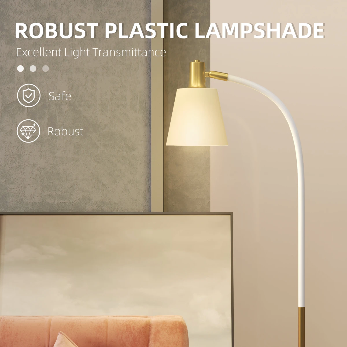Premium Floor Lamp With Adjustable Height Reflective Spotlight Reading Light E27 by N/A