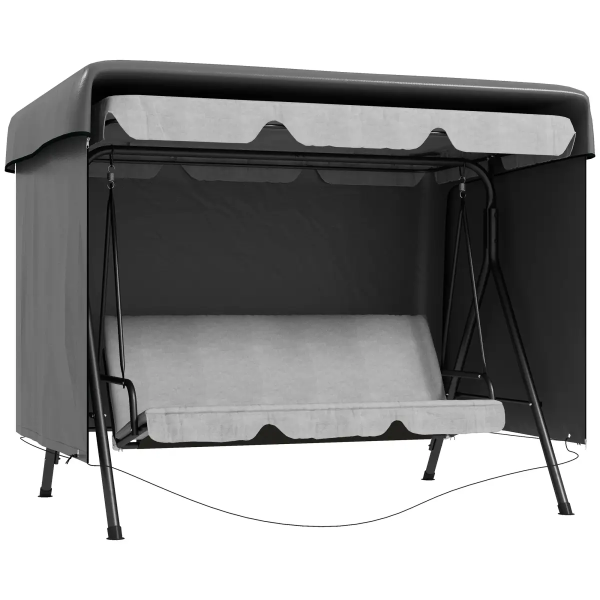 Outsunny Outsunny Patio Swing Chair Cover Garden Furniture Protector 215x155x150cm Grey - Hammocks