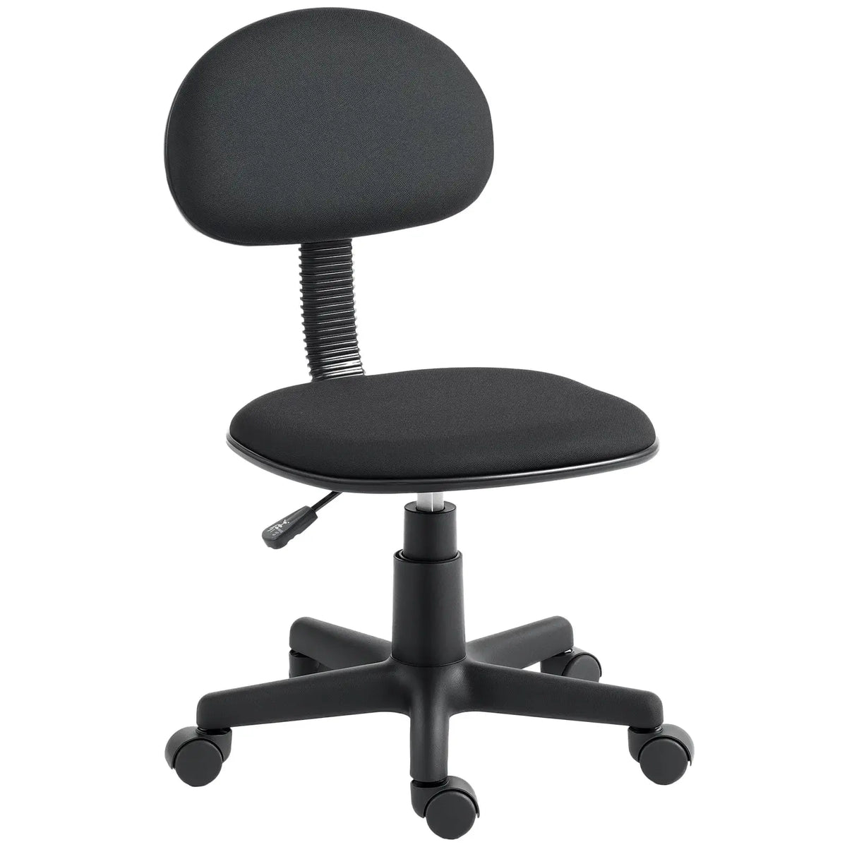 HOMCOM Small Armless Office Chair - Black - from HOMCOM