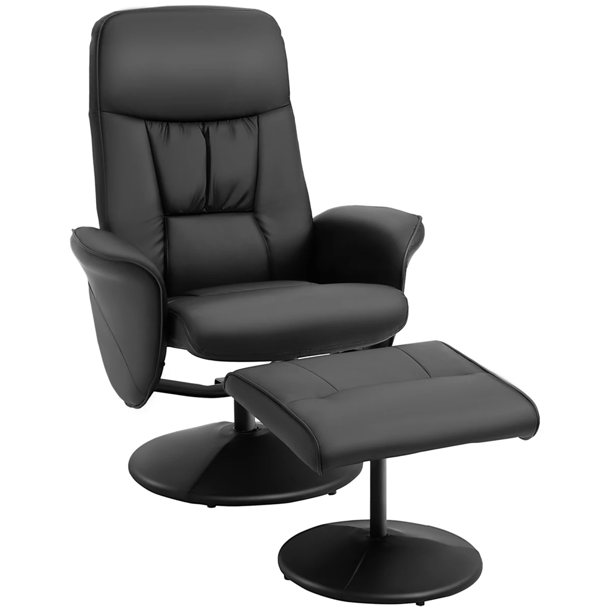 Premium Reclining Armchair Full-Size with 360 Swivel Ottoman for Home and Office by Unbranded