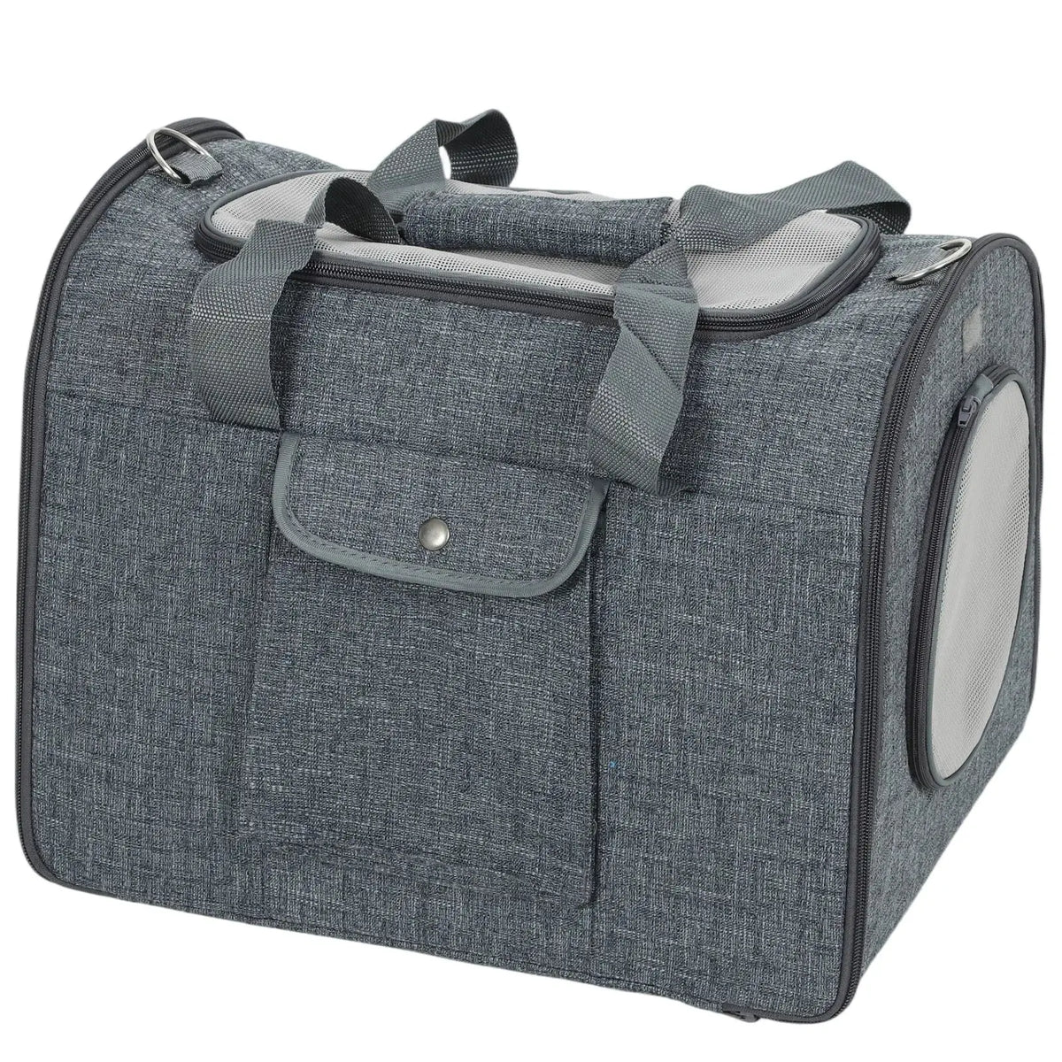 PawHut Soft Sided Cat Carrier Bag, Portable Foldable Pet Carrier with Shoulder Strap & Removable Mat for Small Pet Up to 10kg - from PawHut