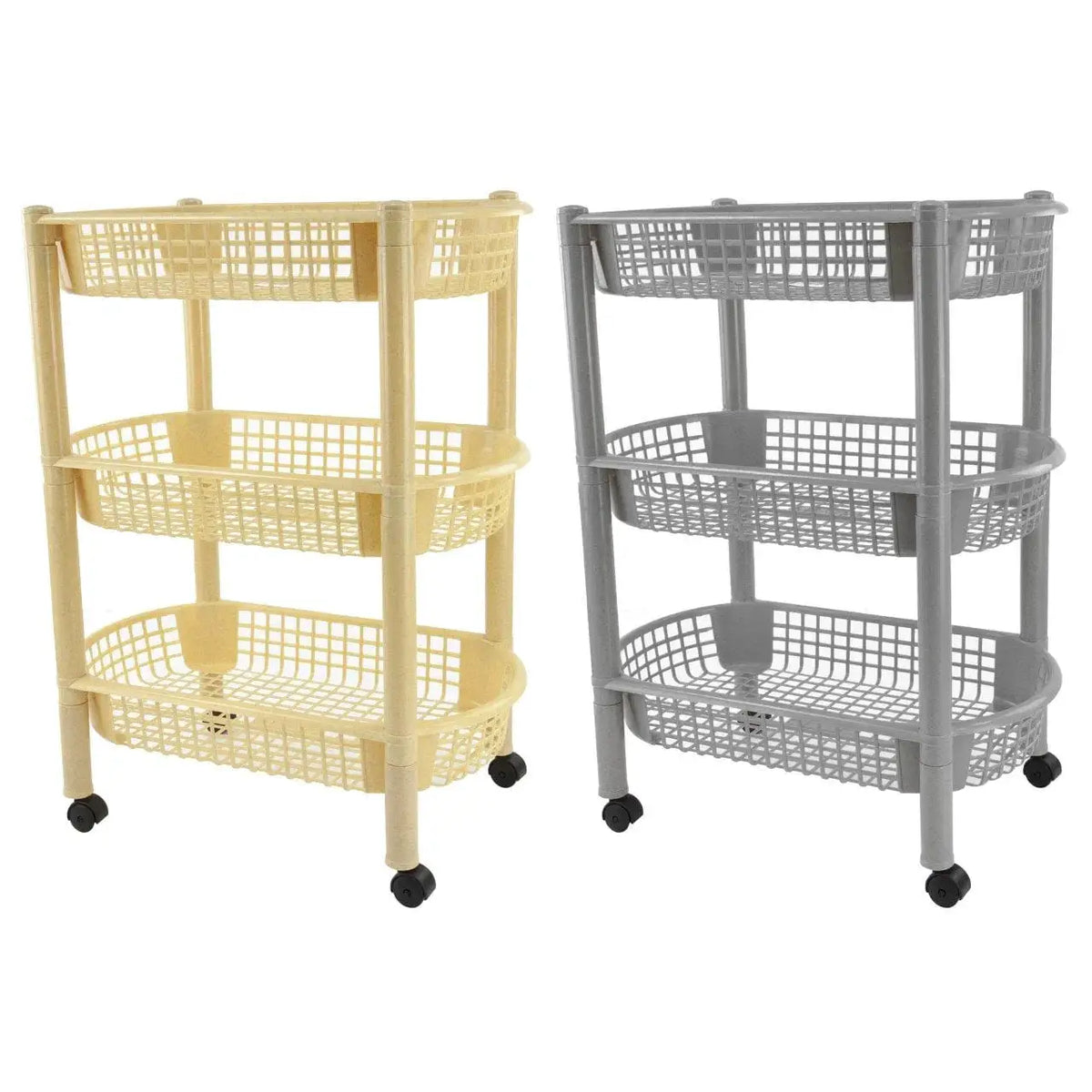 Plastic Kitchen Trolley Oval 3 Tier Fruit Veg - from MM HOMESTORES