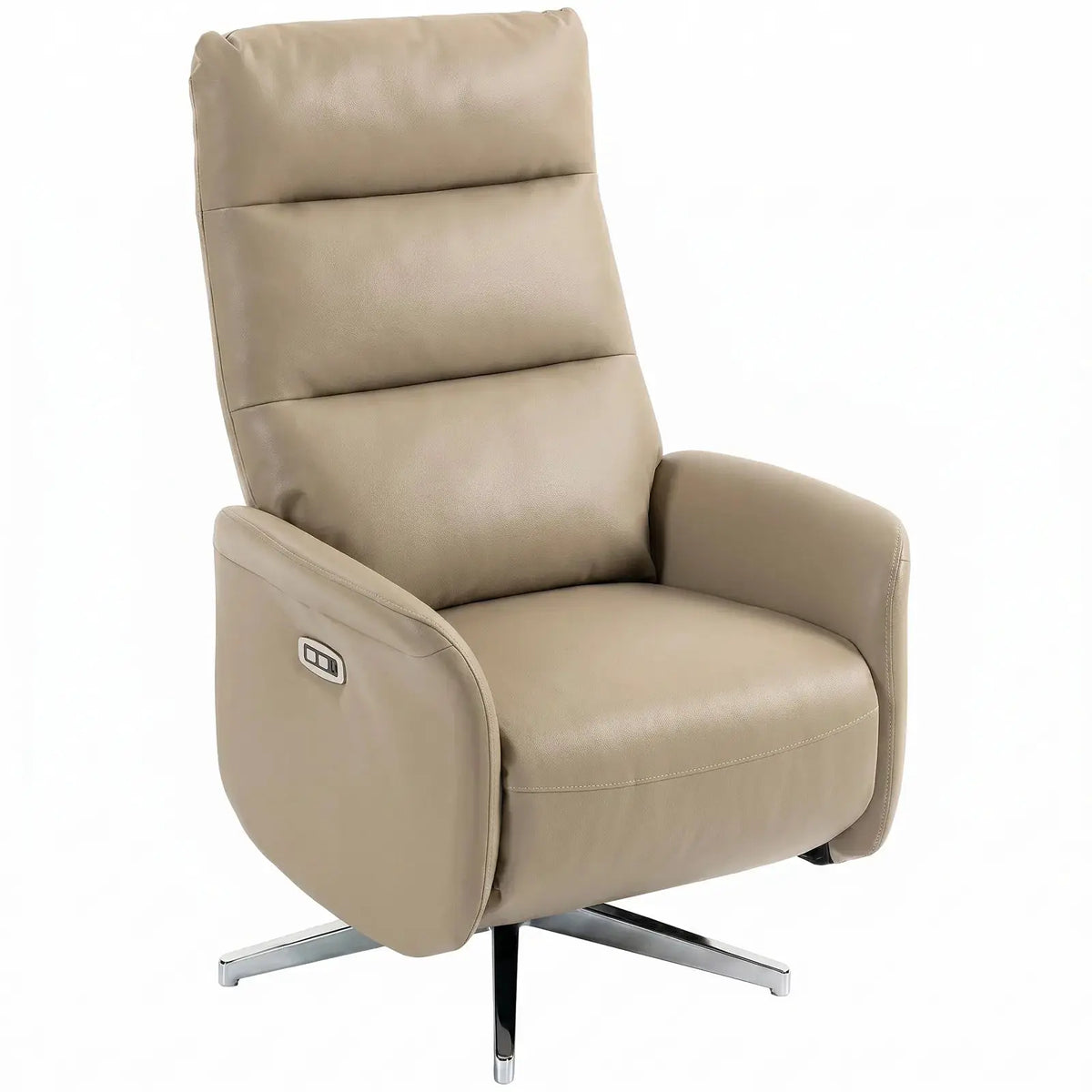 HOMCOM Power Recliner Chair, Swivel Electric Reclining Chair with Type C?, Recliner Armchair with Footrest, Brown - from HOMCOM