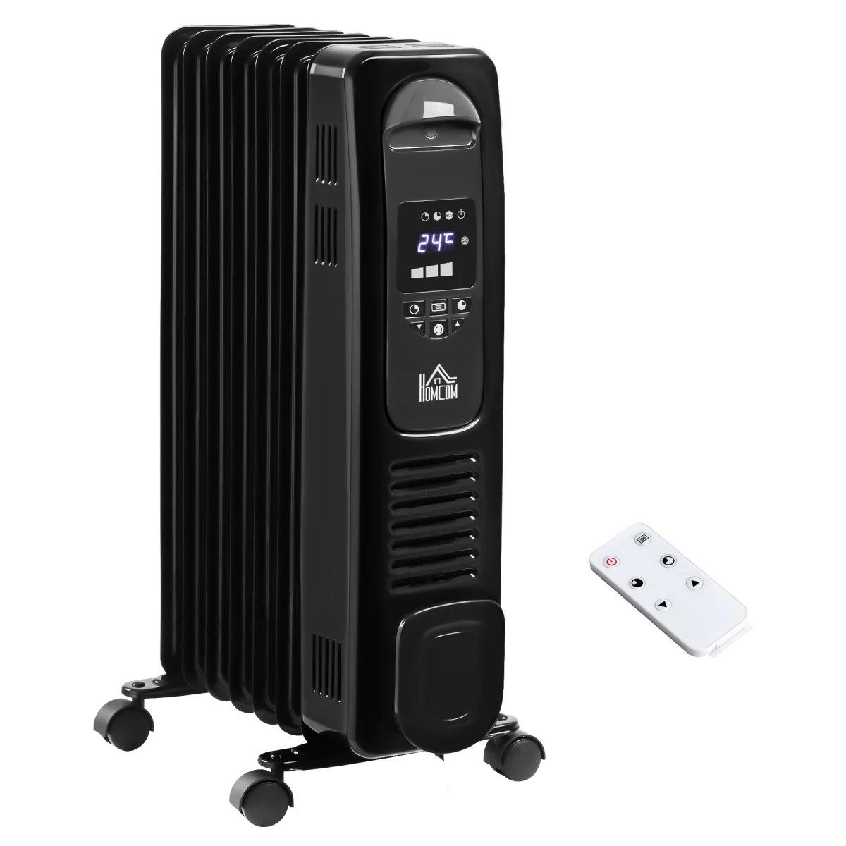 HOMCOM Hamcom Oil Filled Radiator Tall LED Display Home - Radiator