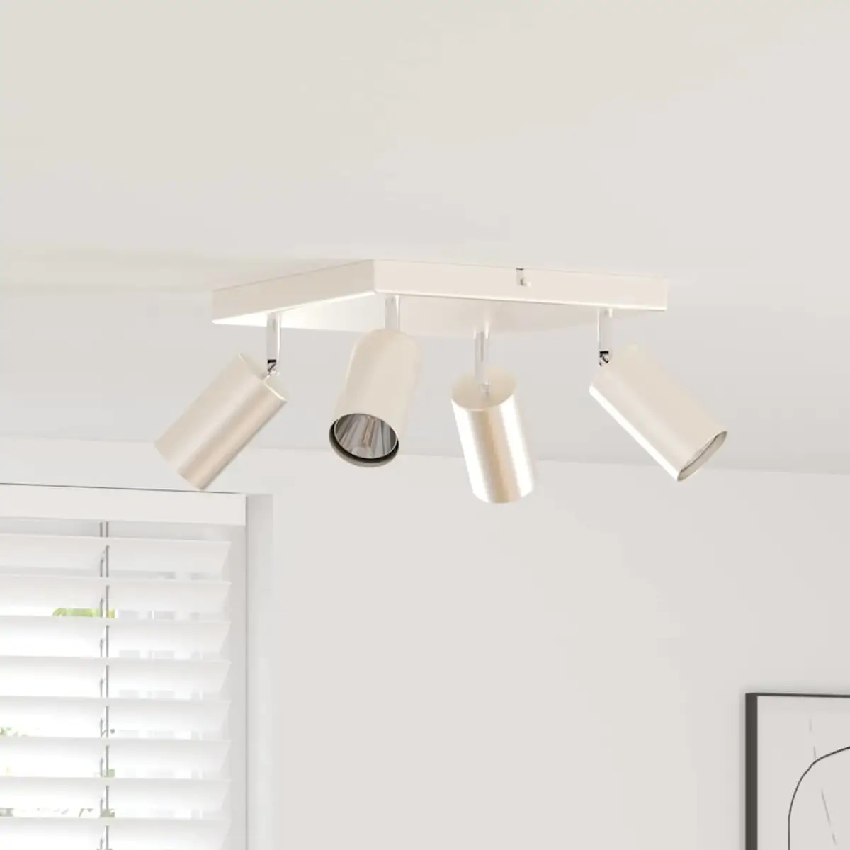 vidaXL vidaXL Ceiling Spotlight with Spotlights Nickel 26 x 26 x 16 cm Metal - Spotlight