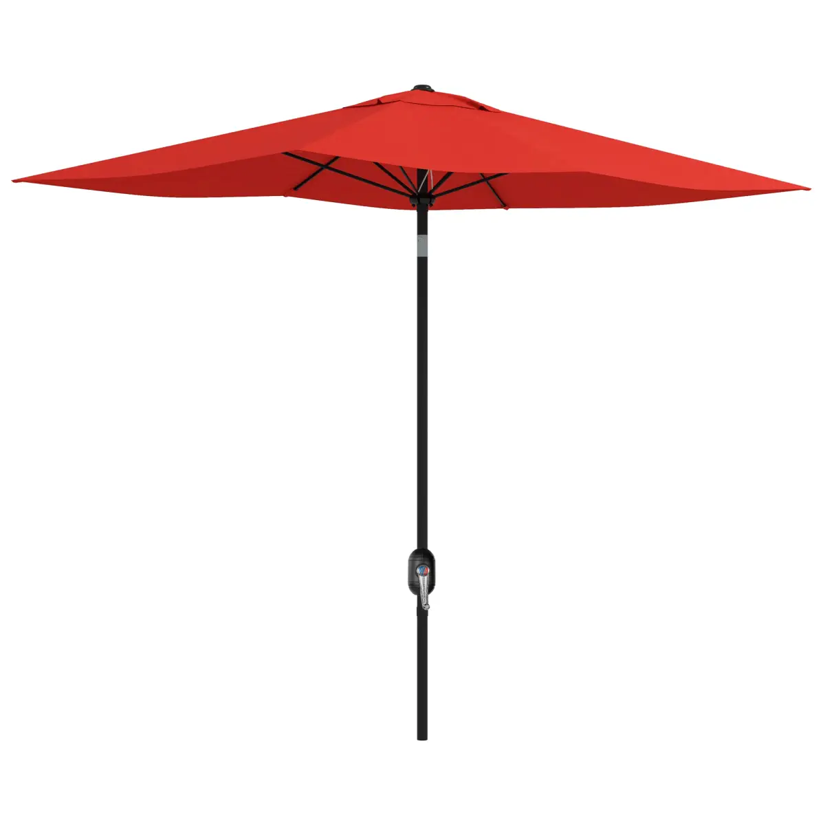 Outsunny Outsunny 2 x 3(m) Garden Parasol Rectangular Market Umbrella w/ Wine Red - Parasol
