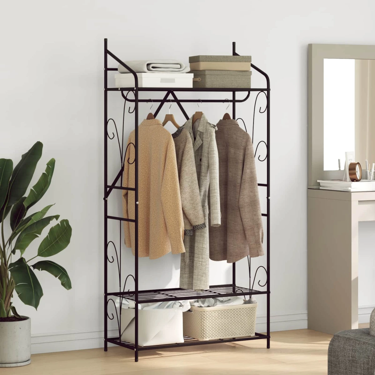 vidaXL vidaXL Open Wardrobe Minimalist Metal Frame - Wardrobe