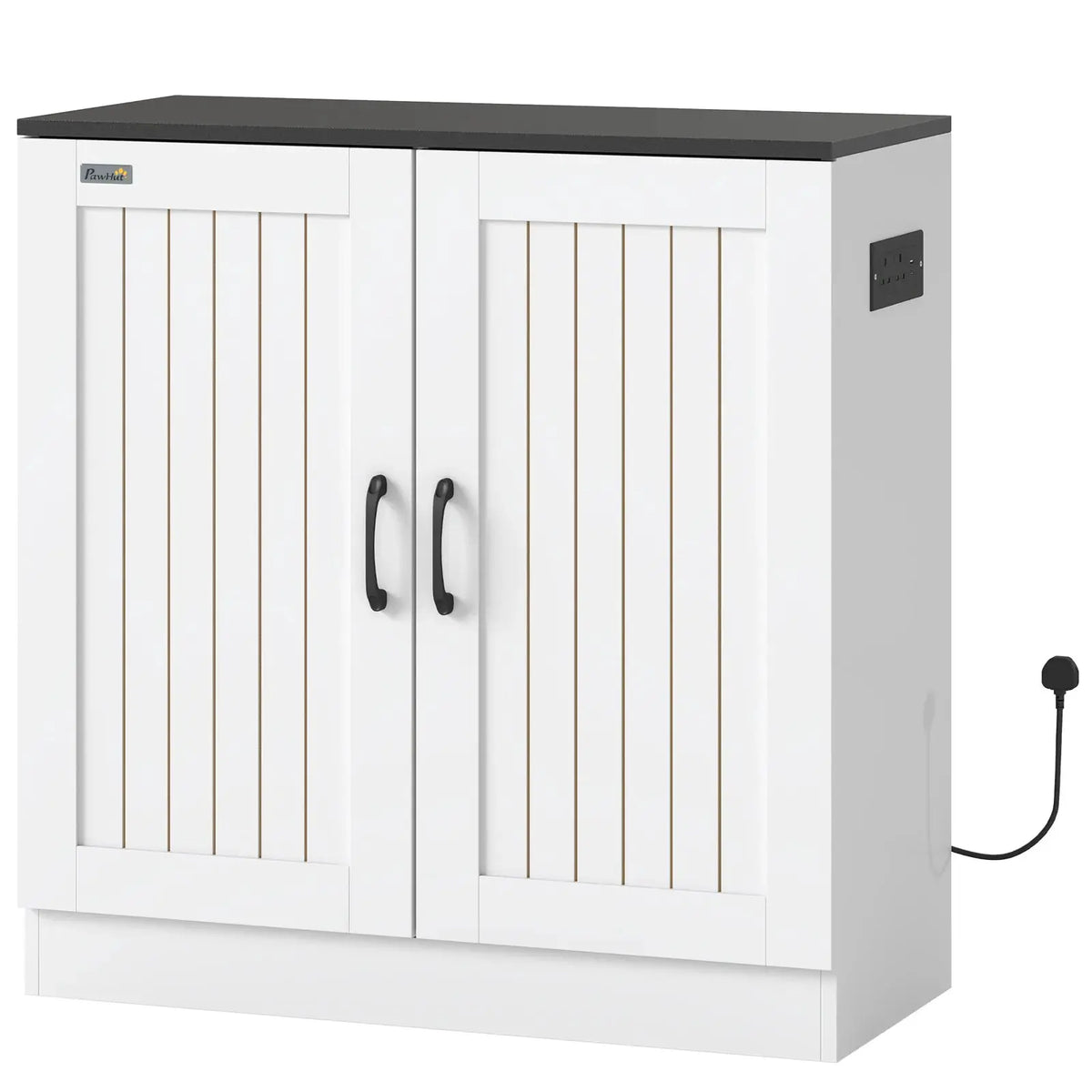 PawHut Fish Tank Stand, 20-29 Gallon Aquarium Stand with Cabinet Storage, Power Outlets and Anti-Tip Kit, White - from PawHut