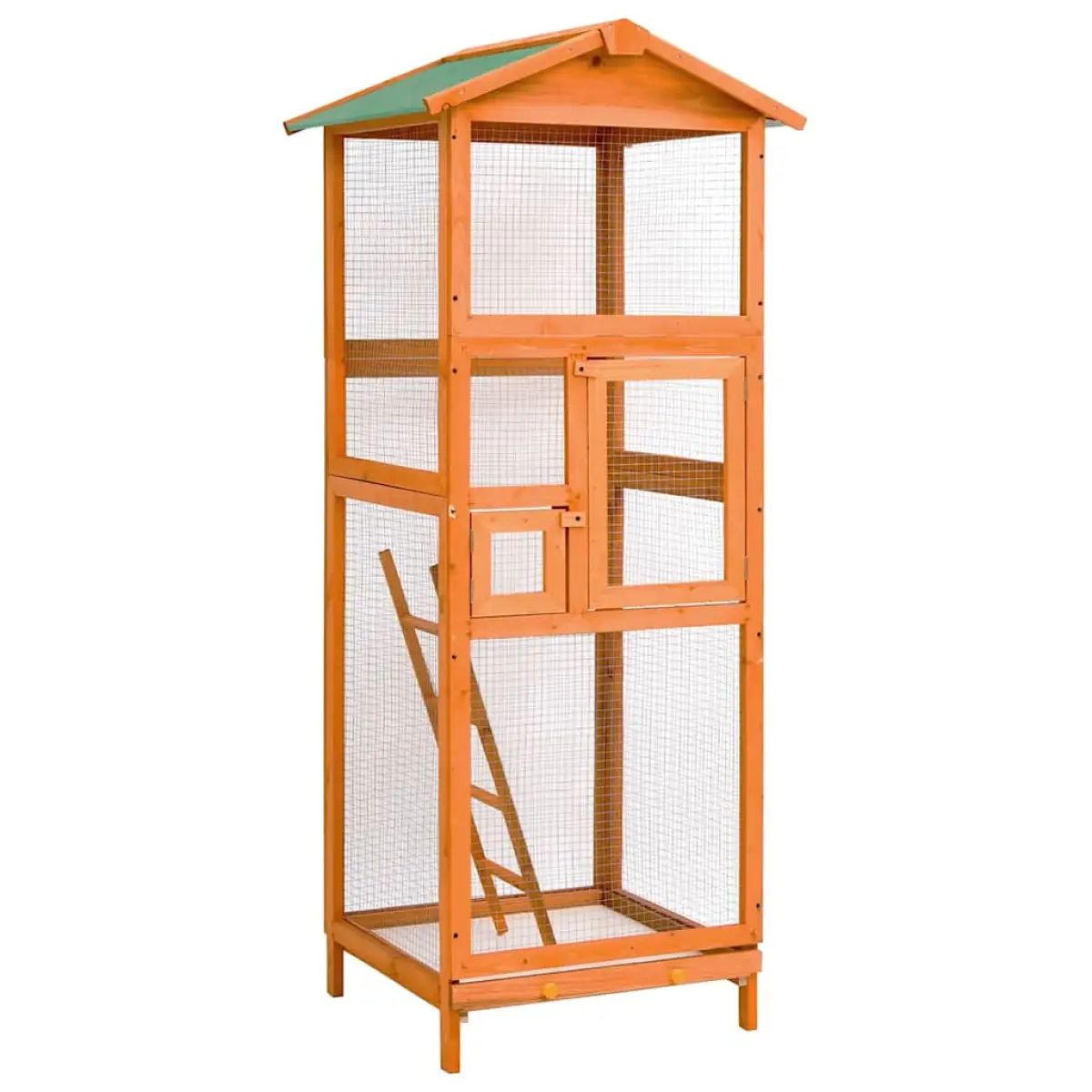 vidaXL vidaXL Bird Cage 68x62x166 cm Solid Firwood - Bird Cage