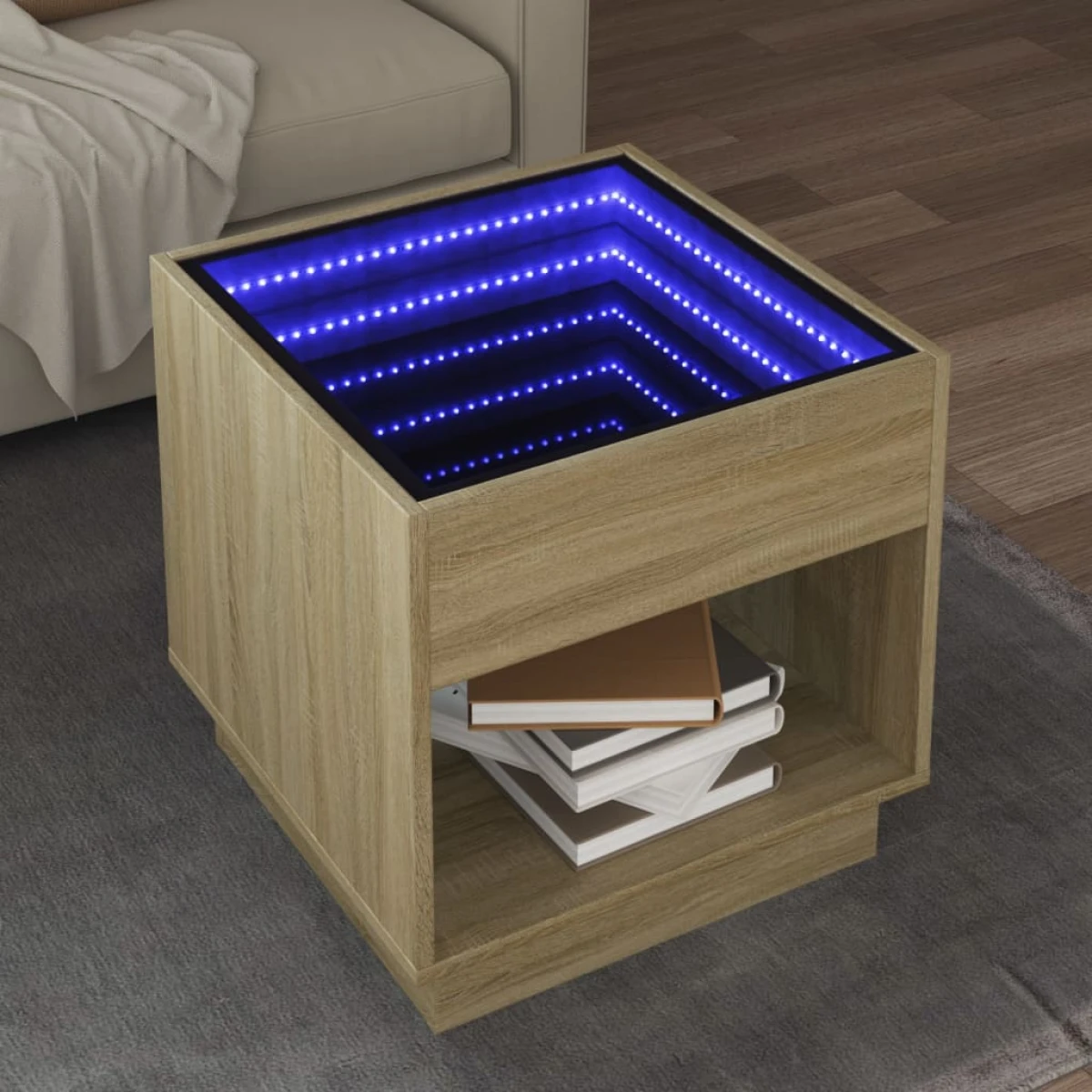 VidaXL Coffee Table 50x50x50 cm Infinity LED Home by vidaXL