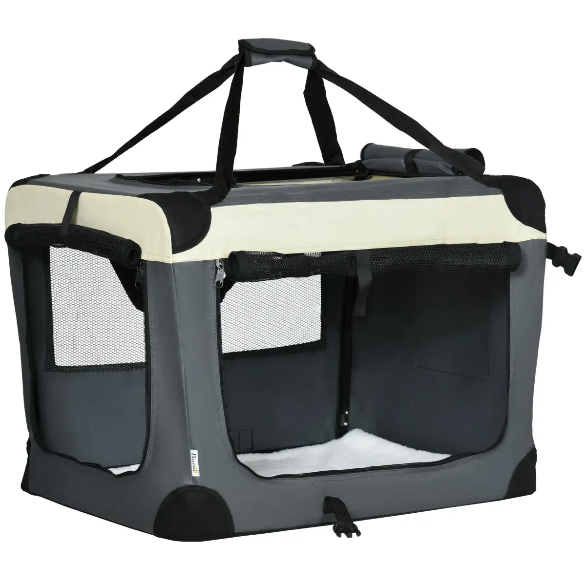 Unbranded 70cm Foldable Pet Carrier w/ Cushion for Mini Dogs and Cats - Grey Pawhut - Pet Carrier