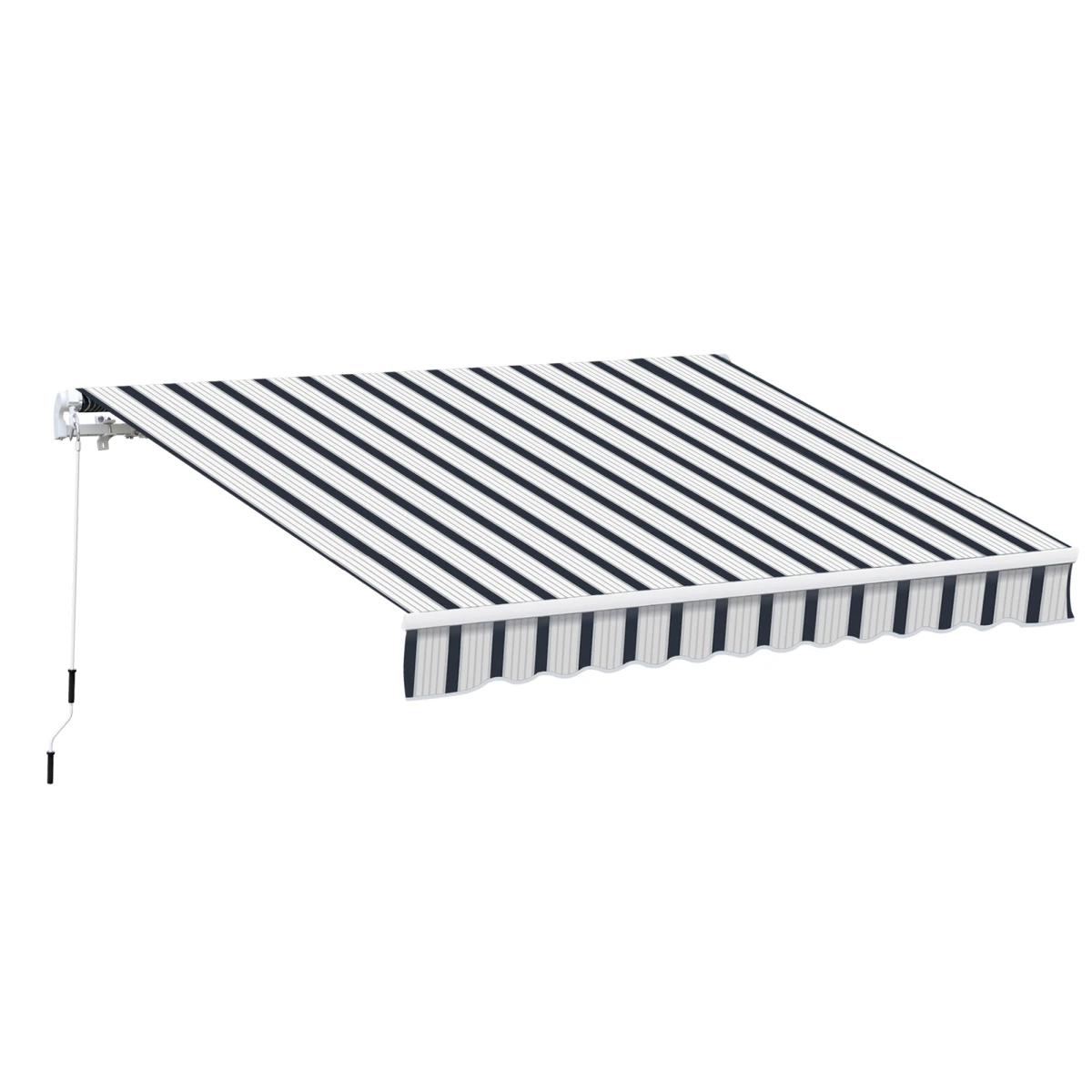 Outsunny Manual Retractable Awning 4x3m With Chain Drive And Crank For Patio Shade by Outsunny