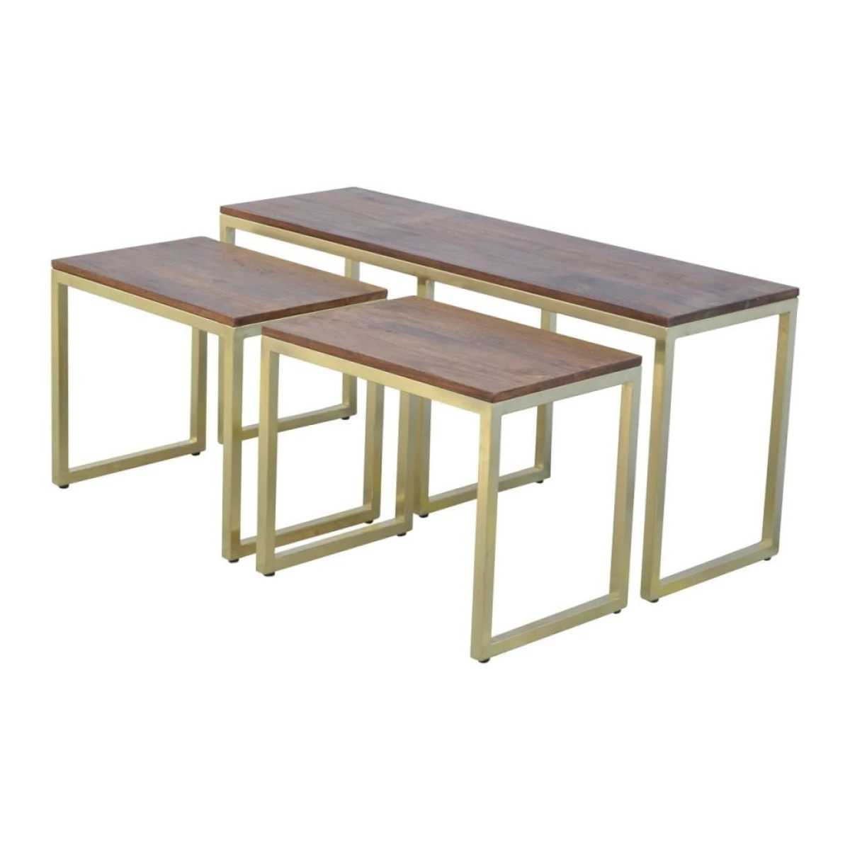 Artisan Furniture Artisan Nesting Tables Trio Chestnut Mango Gold - Dining Set
