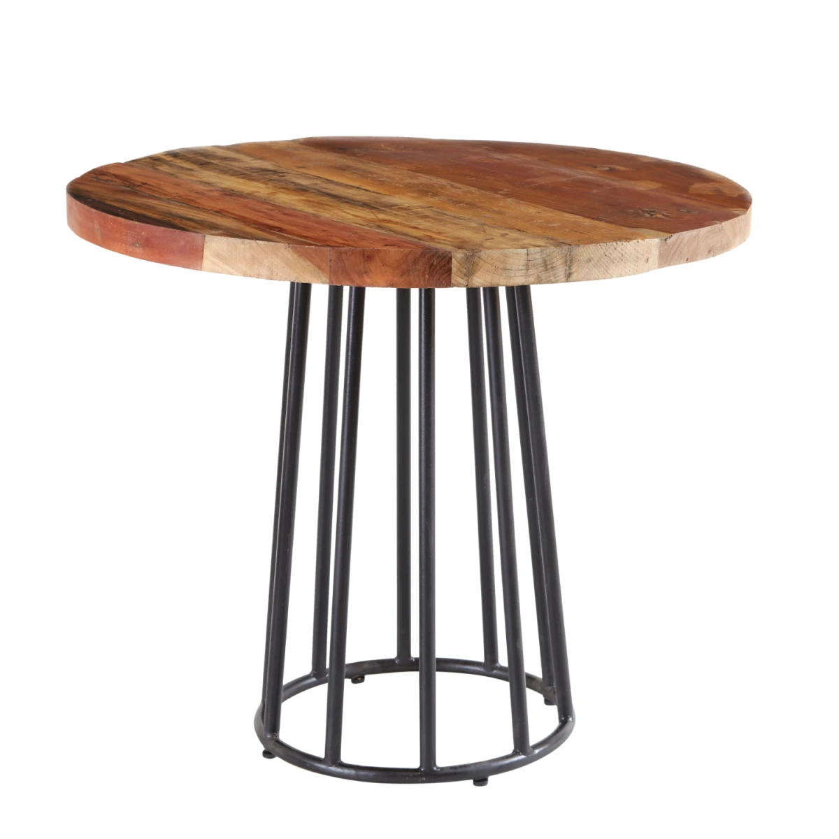 Indian Hub Coastal Round Dining Table Hand Finished Reclaimed Wood Home - Dining Table