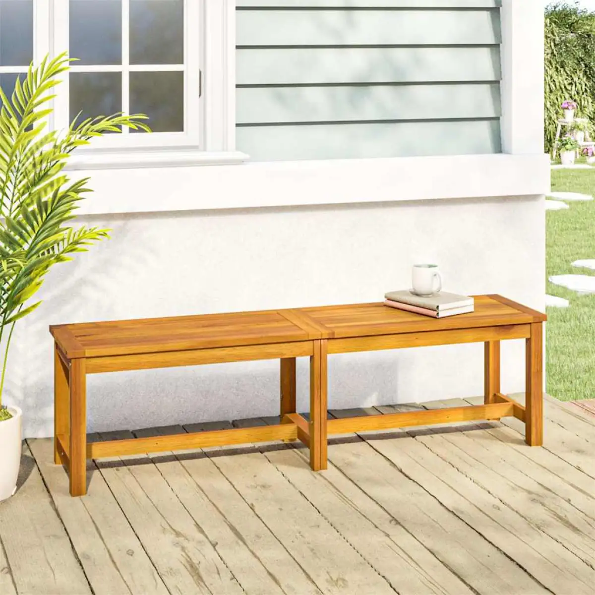 vidaXL vidaXL Garden Bench 150x35x45 cm Solid Wood Acacia - Garden Chairs