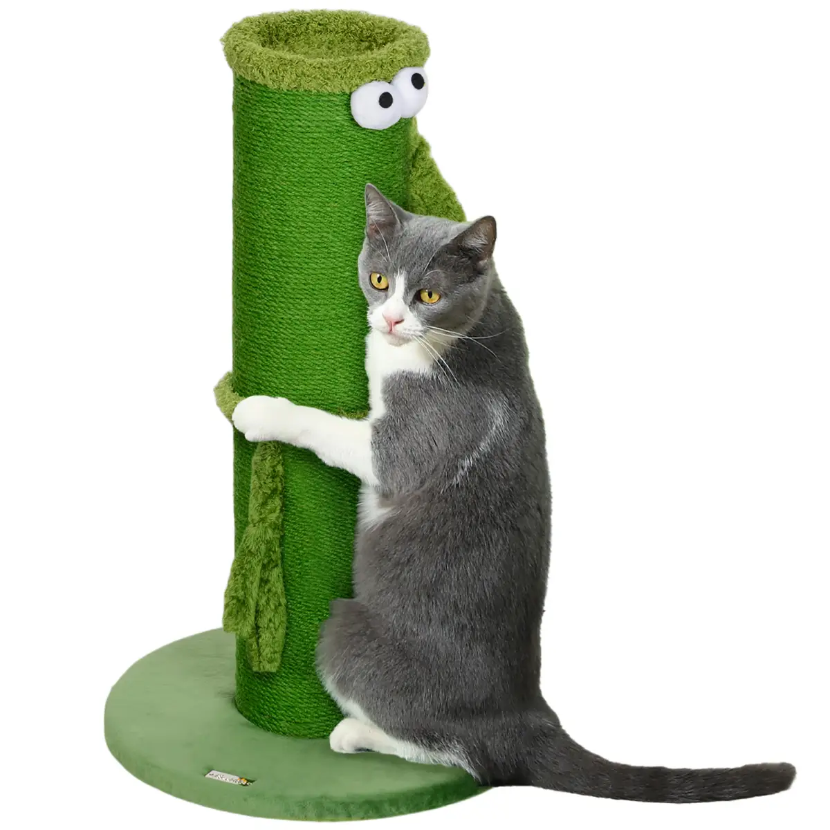 PawHut Cat Scratching Post for Indoor Cats with Sisal Rope Cover, Large Base - Cat Tree
