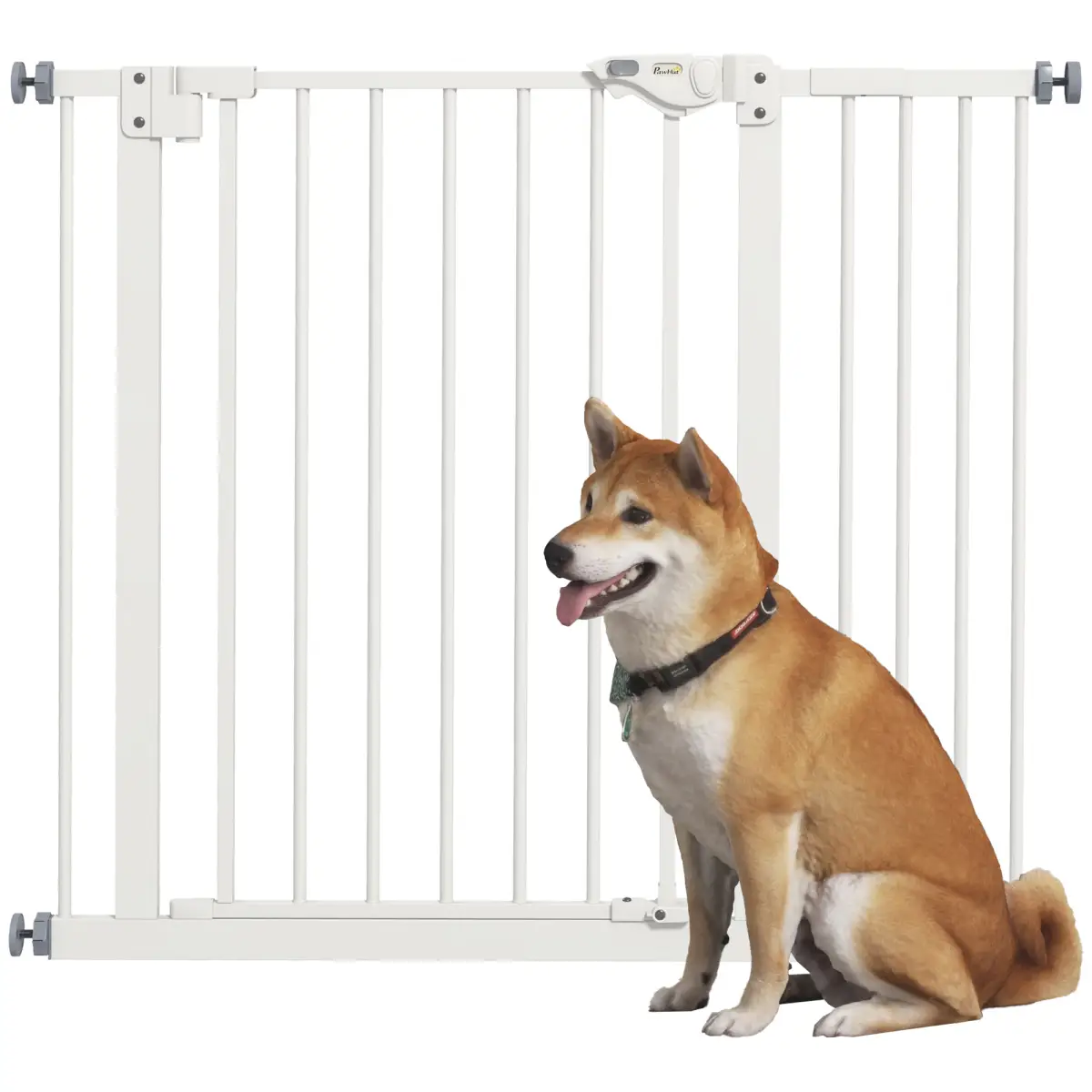 PawHut PawHut Adjustable Safety Gate w/ 1 Extensions and Four Adjustable Screws, White - Pet Gate