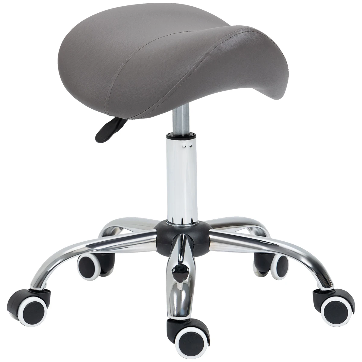 HOMCOM HOMCOM Saddle Stool 49-61cm Ergonomic Hair Salon - Bar Stool