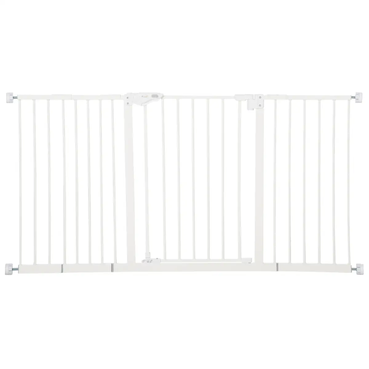 Adjustable Safety Gate 3 Extensions and Four Adjustable Screws, White Pawhut - Pet Gate