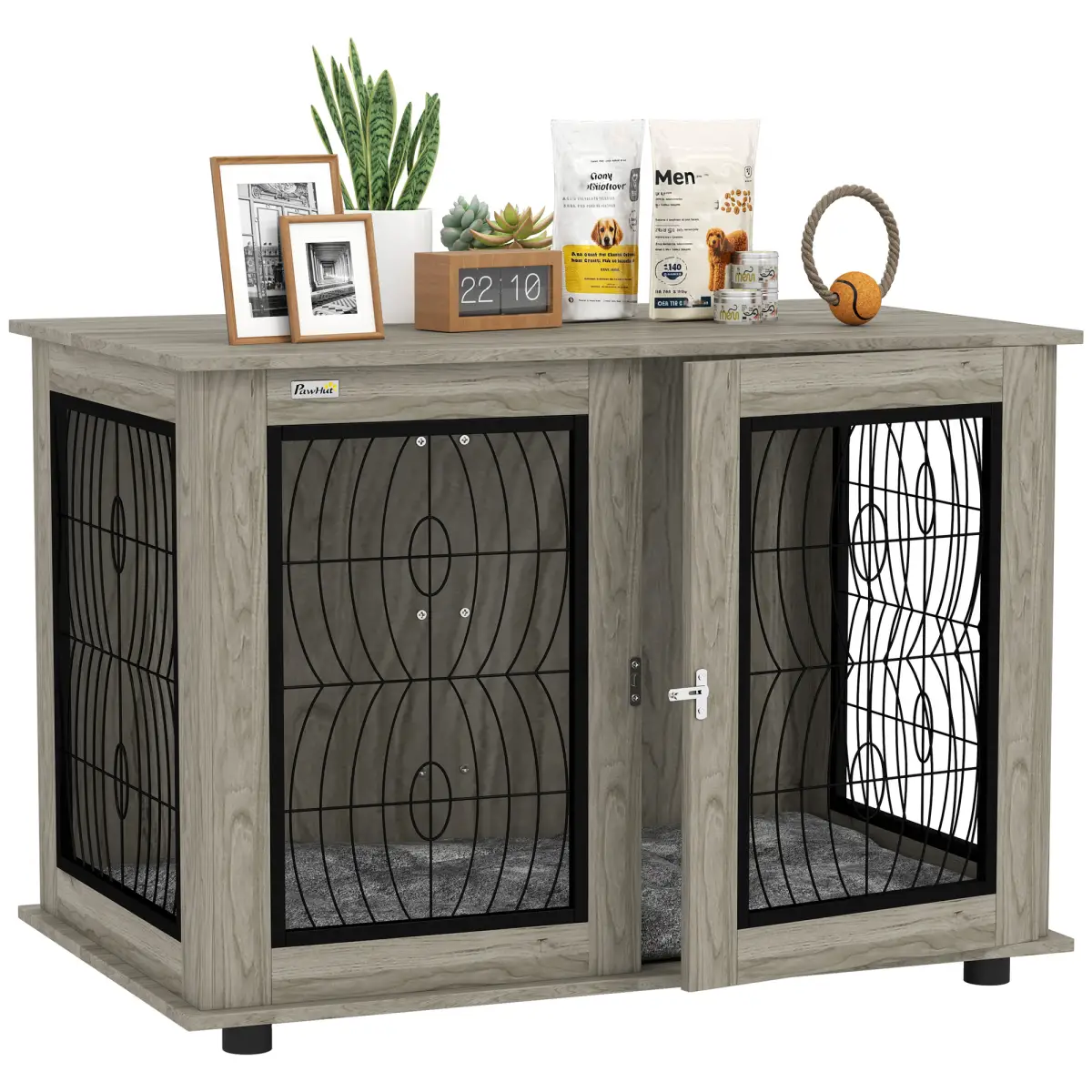 PawHut PawHut Dog Crate Furniture, 44.5" End Table for Extra Large Dogs w/ Cushion - Dog Crate