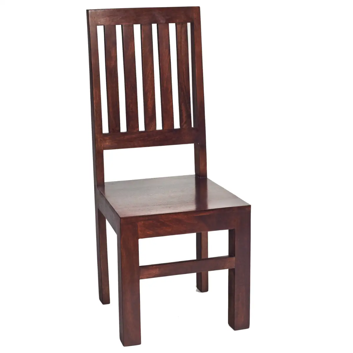 Indian Hub Toko Dark Mango Slat Back Chair (Set of 2) - Wooden Chairs