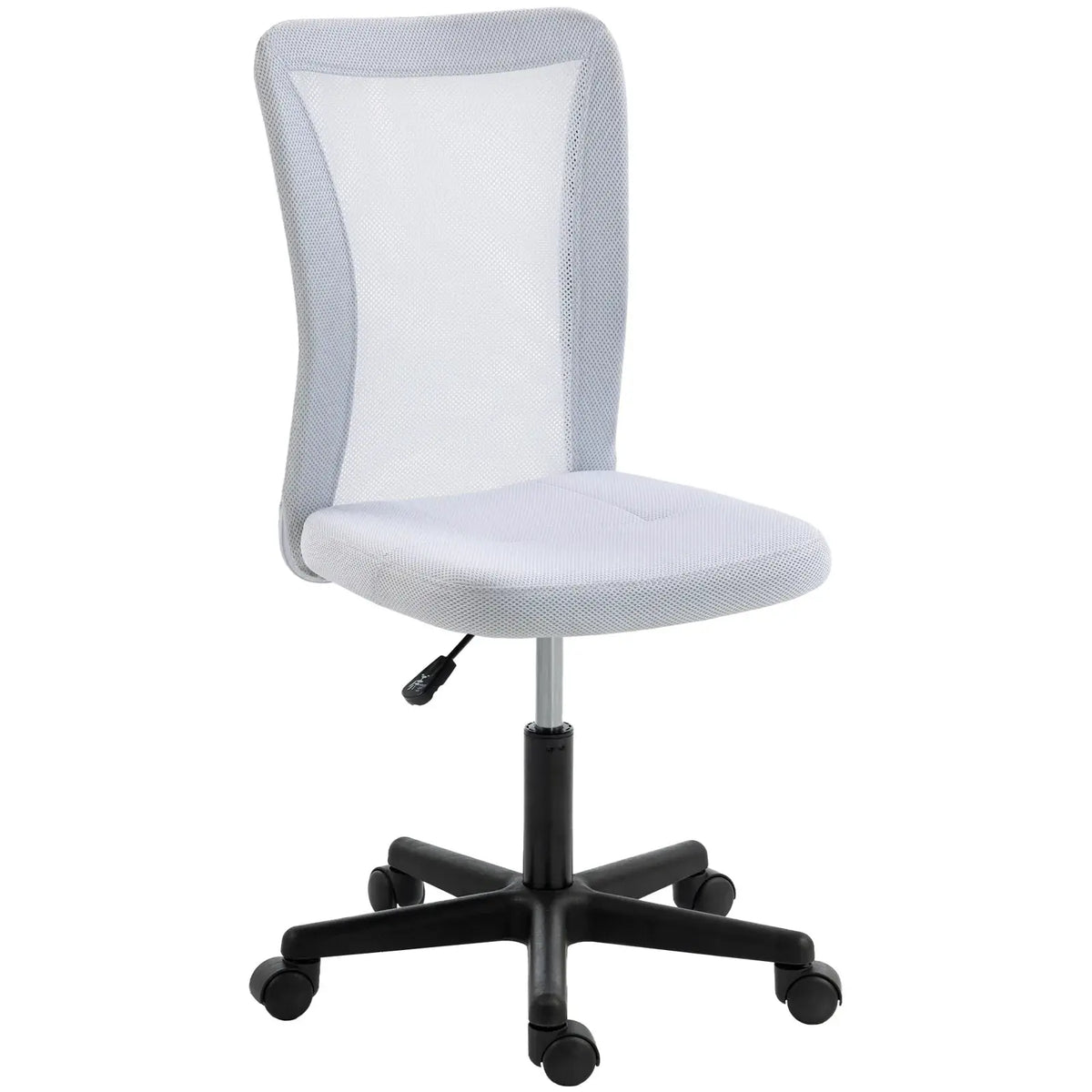 Vinsetto Mesh Office Chair Armless Swivel Executive Computer Desk Chair Adjustable Height Wheels White - from Vinsetto