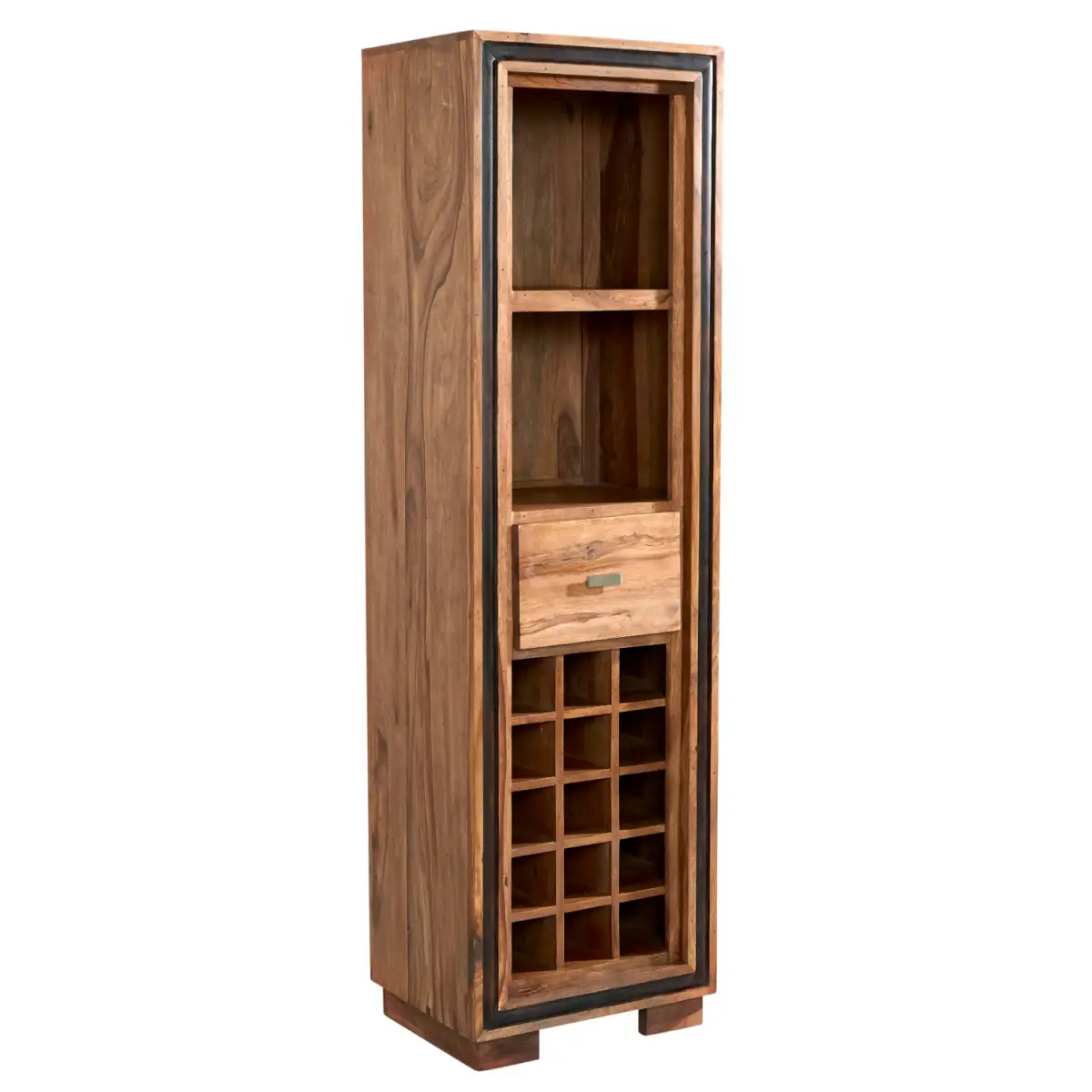 Indian Hub Jodhpur Sheesham Wine Bookcase - Bookcase