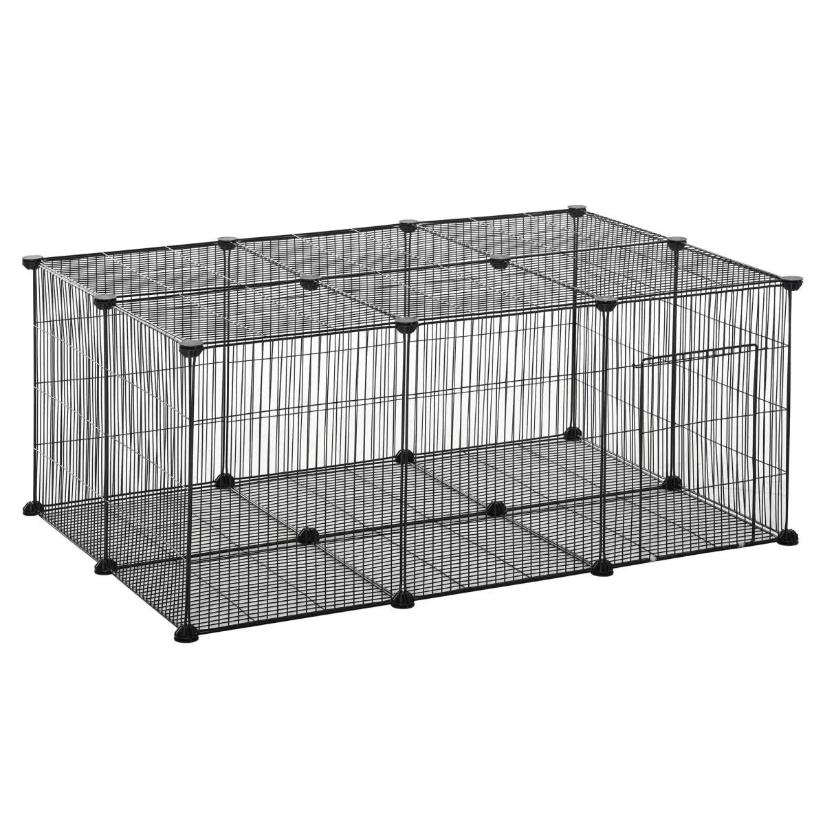 Unbranded DIY Pet Playpen Cage 22 Piece w/Door Bunny Chinchilla Guinea Pig Pawhut - Pet Playpen
