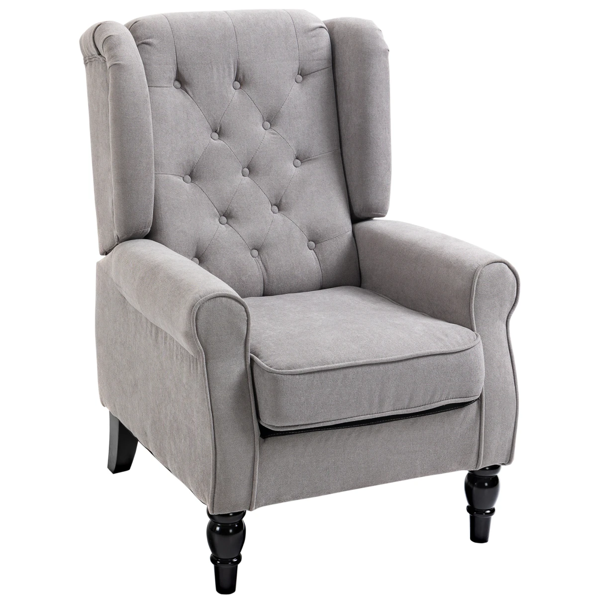 Unbranded Retro Wingback Accent Chair Medium Wood Frame Living Room - Armchair