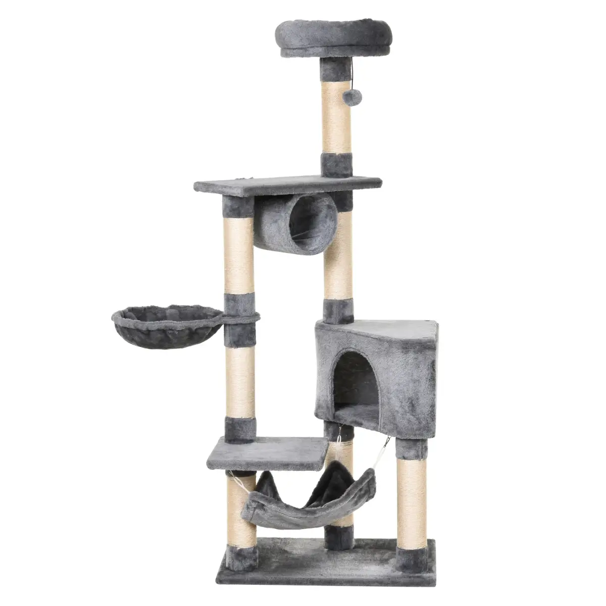 Unbranded 150CM Cat Tree Tower Kittens Activity Stand House Scratching Posts Pawhut - Cat Tree
