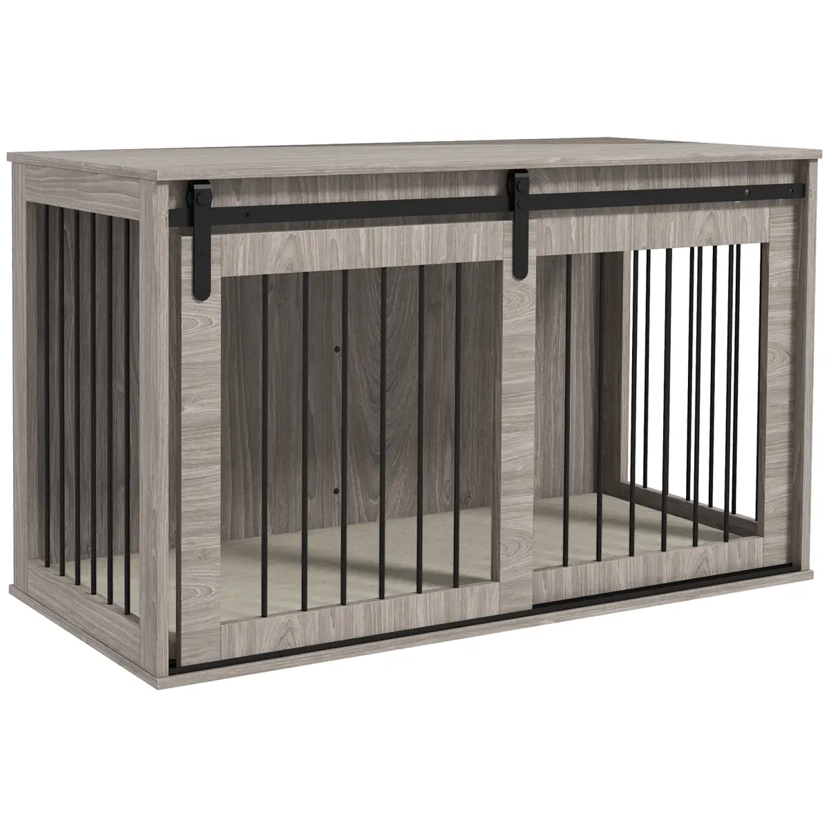 PawHut PawHut Dog Crate Furniture with Removable Cushion for XL Dogs - Brown - Dog Crate