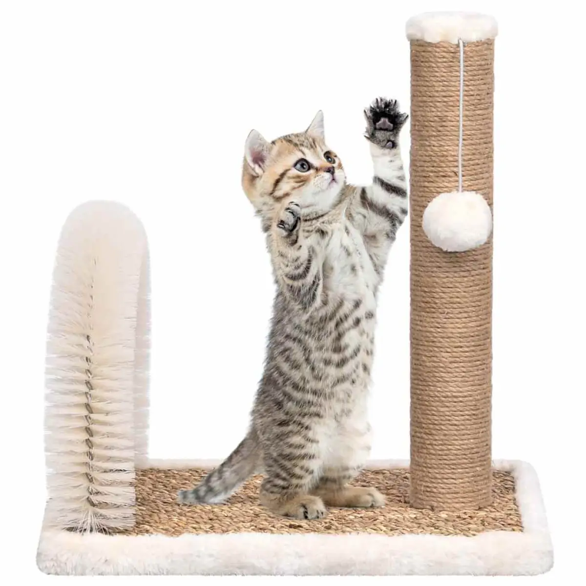 vidaXL vidaXL Cat Tree with Arch Grooming Brush and Scratch Post - Cat Tree