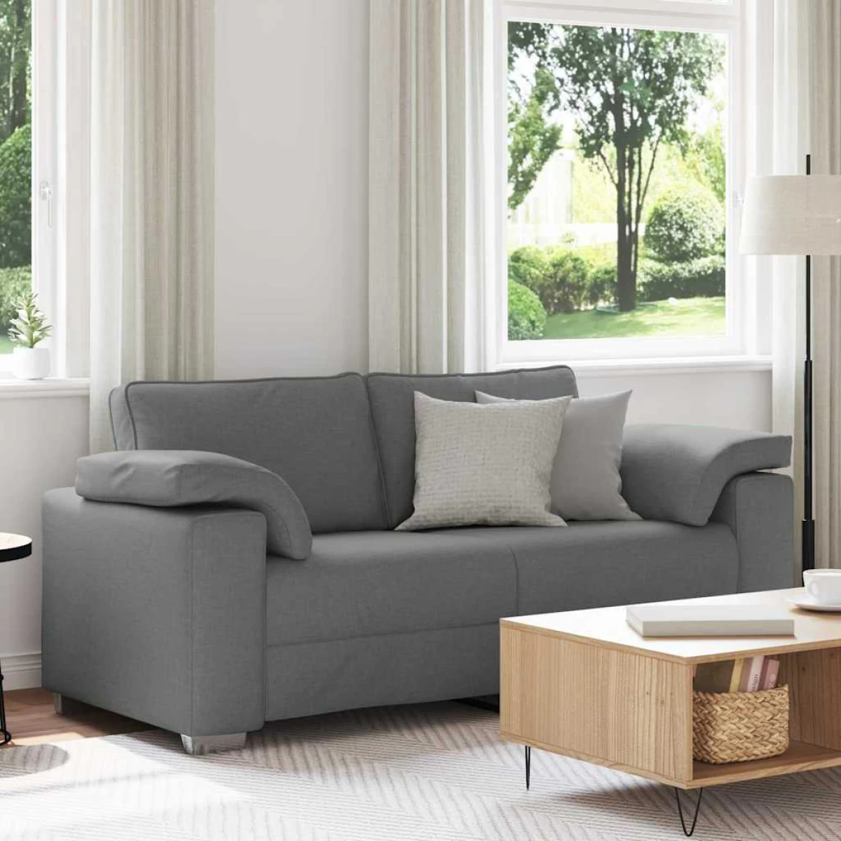 vidaXL VidaXL Sofa 180x77x82cm Fabric Cushioned Lounge - Sofa