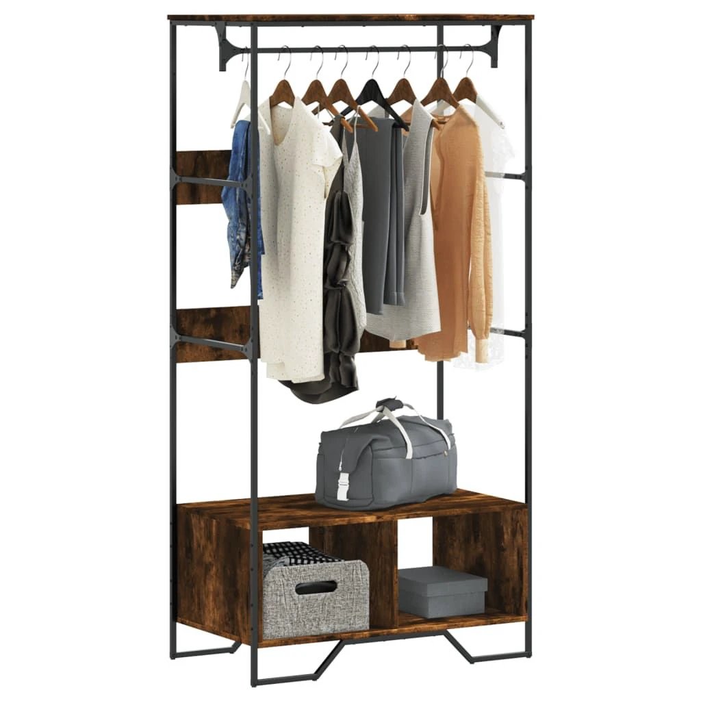 vidaXL Wardrobe Black 90x50x180 cm Engineered Wood by vidaXL
