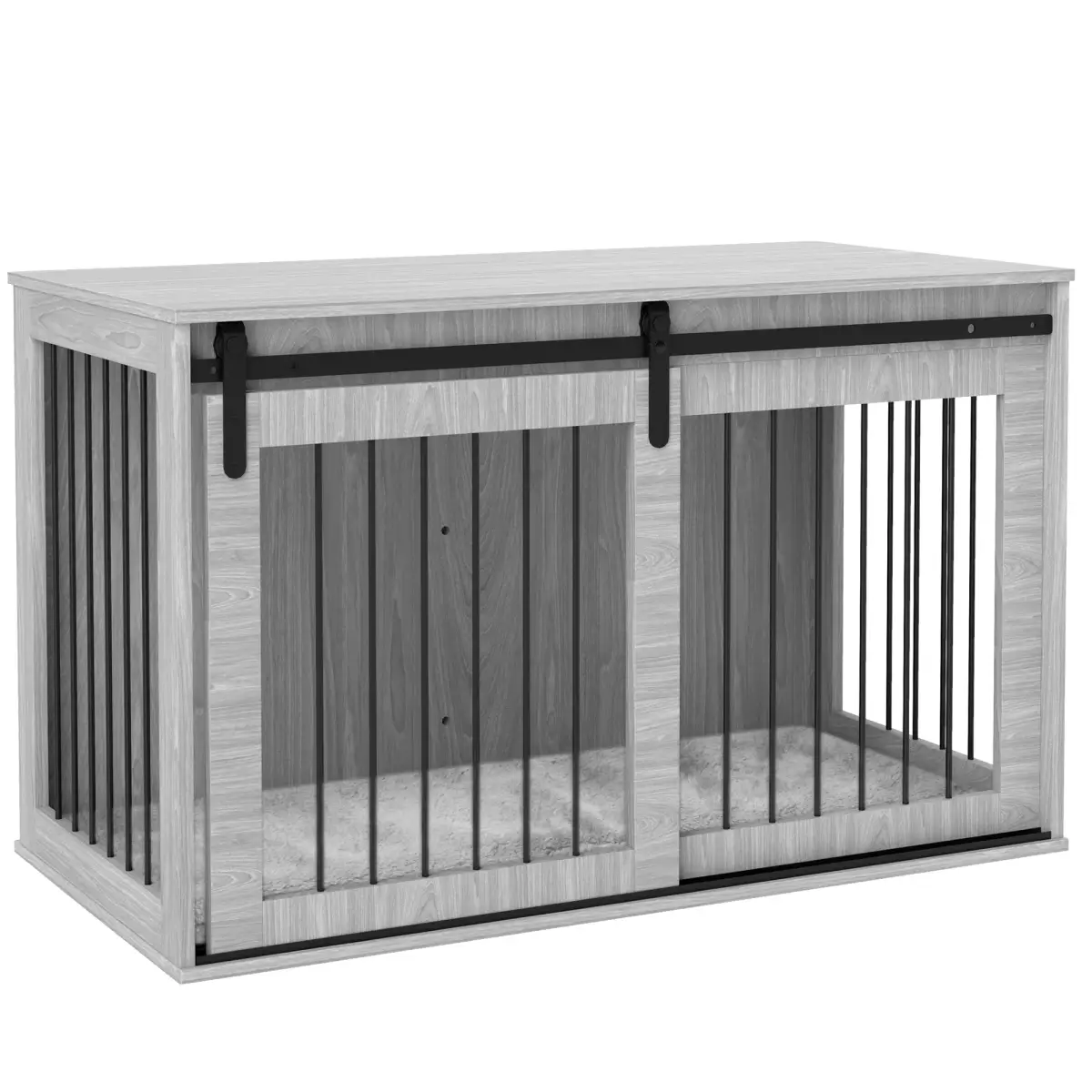 PawHut PawHut Dog Crate Furniture with Removable Cushion for XL-sized Dogs - Grey - Dog Crate