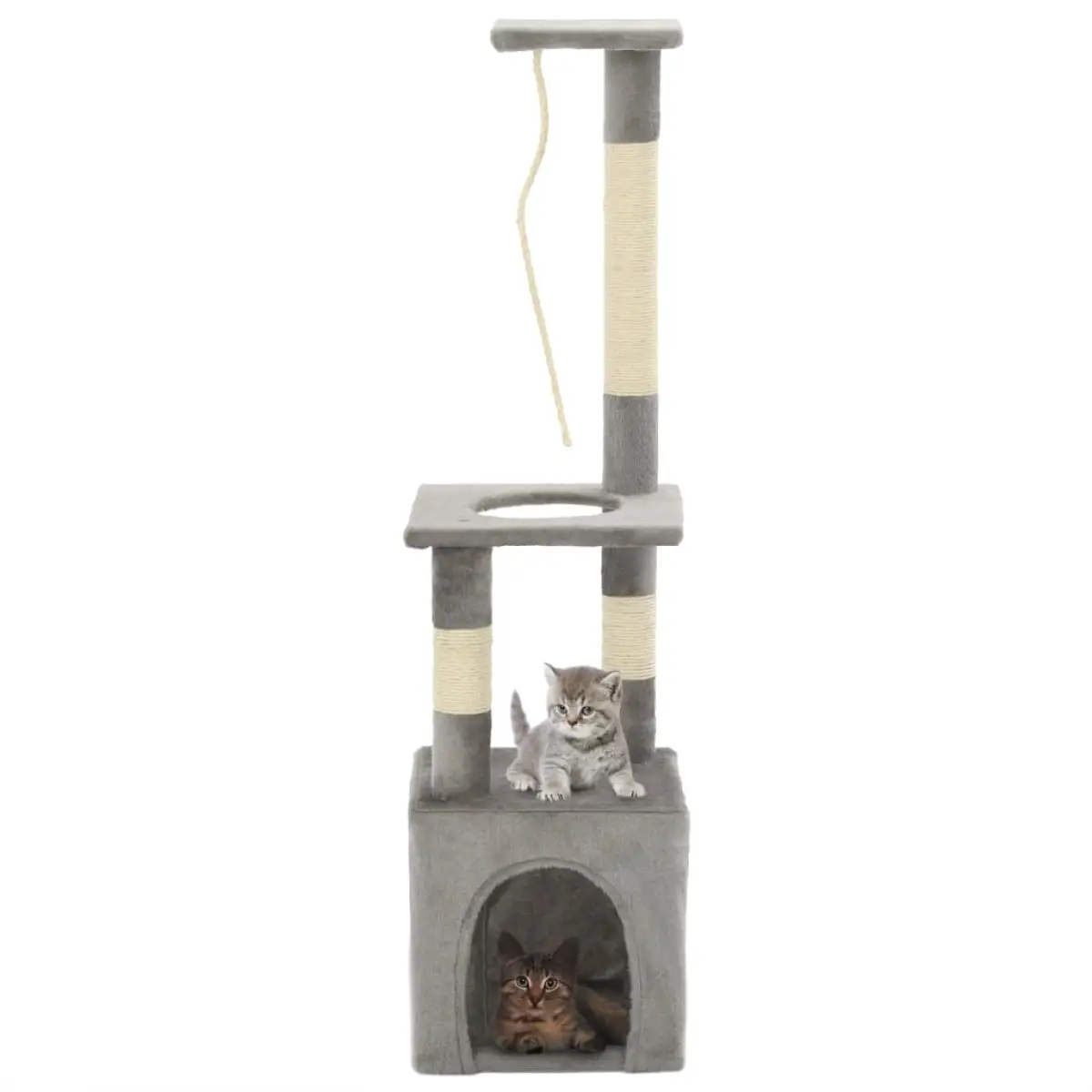 vidaXL vidaXL Cat Tree with Sisal Scratching Posts 109 cm Grey - Cat Tree