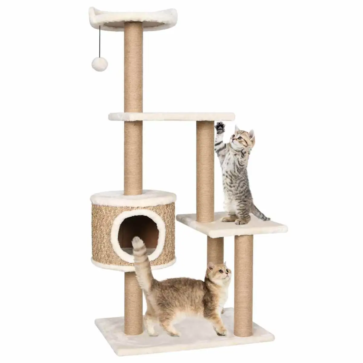 vidaXL vidaXL Cat Tree with Scratching Post 123cm Seagrass - Cat Tree