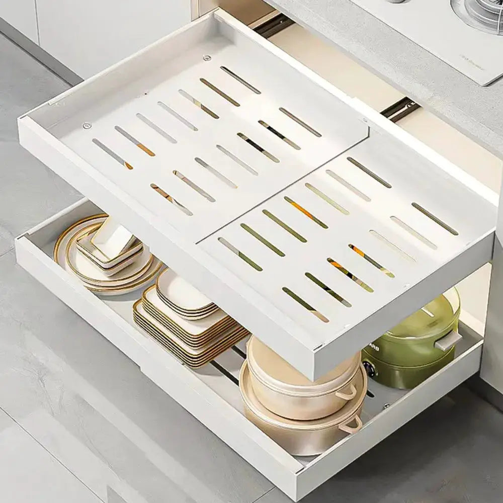 Pull Out Cabinet Organizer Slide Out Drawer Storage Shelves Extendable Kitchen - from N/A