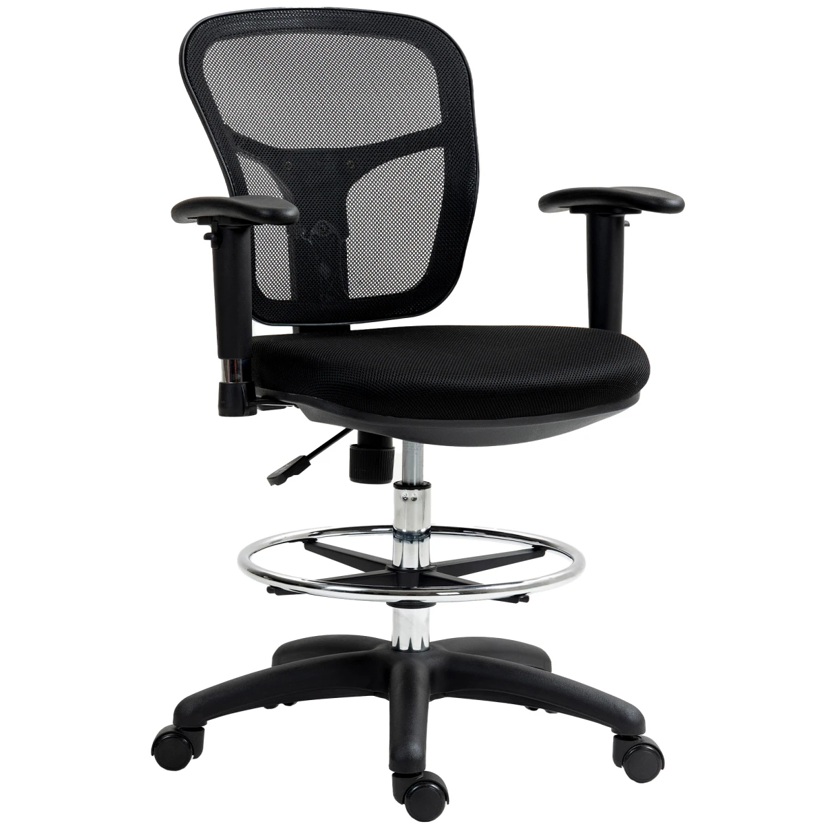 HOMCOM Drafting Stool 94-114cm Adjustable Office by HOMCOM